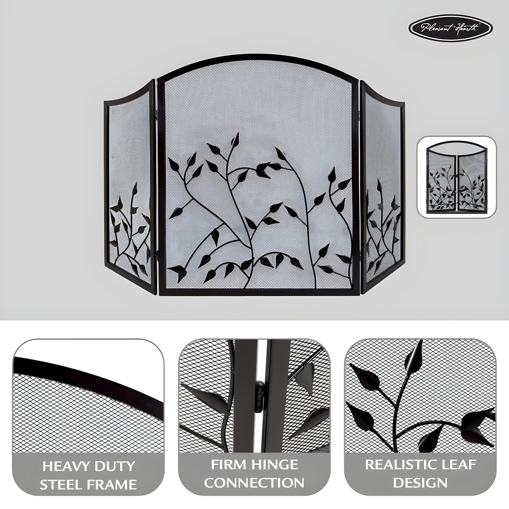 Pleasant Hearth FA092SA Waverly Steel Fireplace Screen