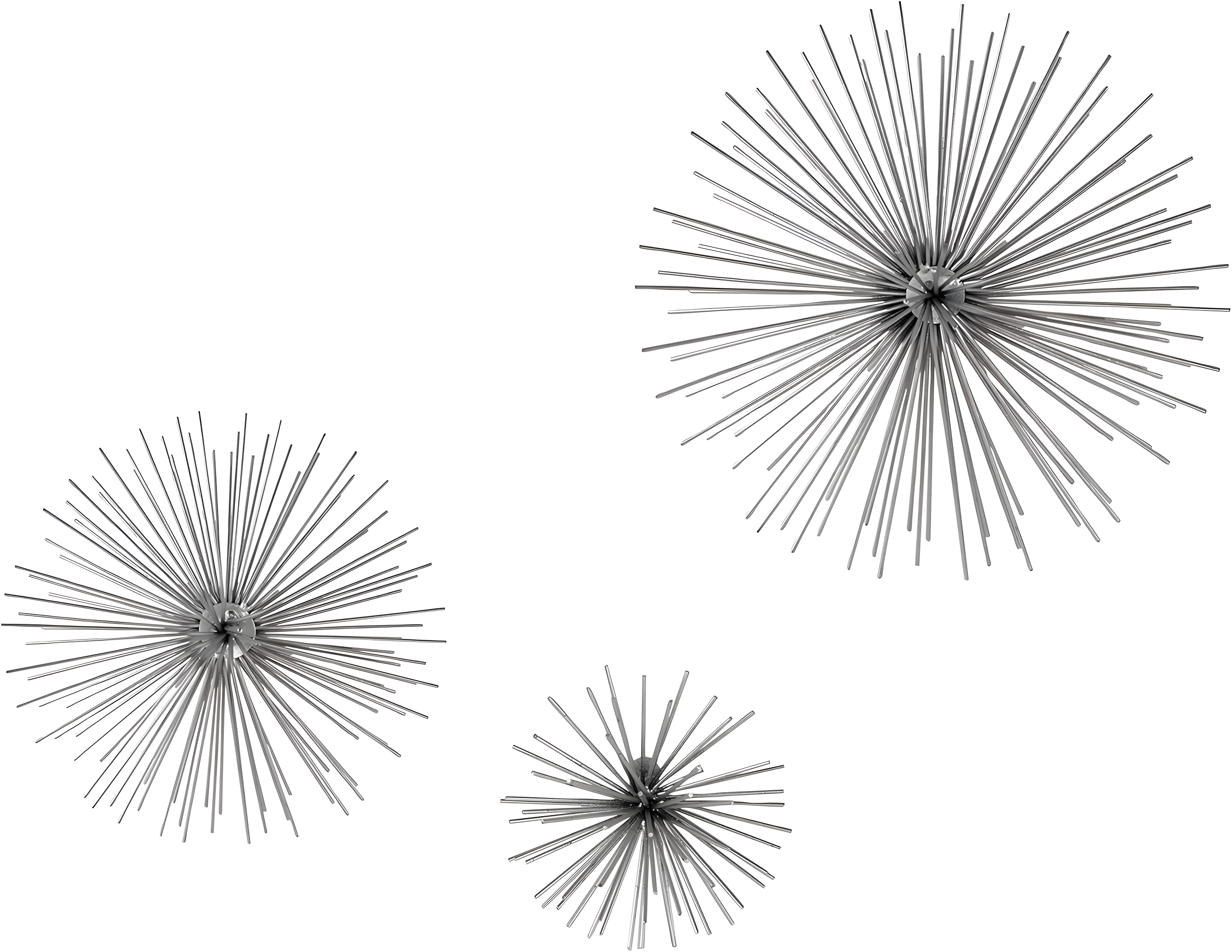 CosmoLiving by Cosmopolitan Metal 3D Long Spike Starburst Home Wall Decor Set