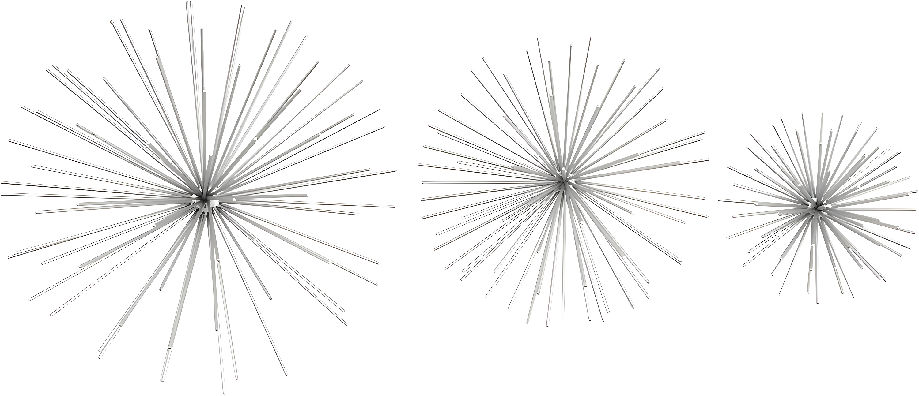 CosmoLiving by Cosmopolitan Metal 3D Long Spike Starburst Home Wall Decor Set