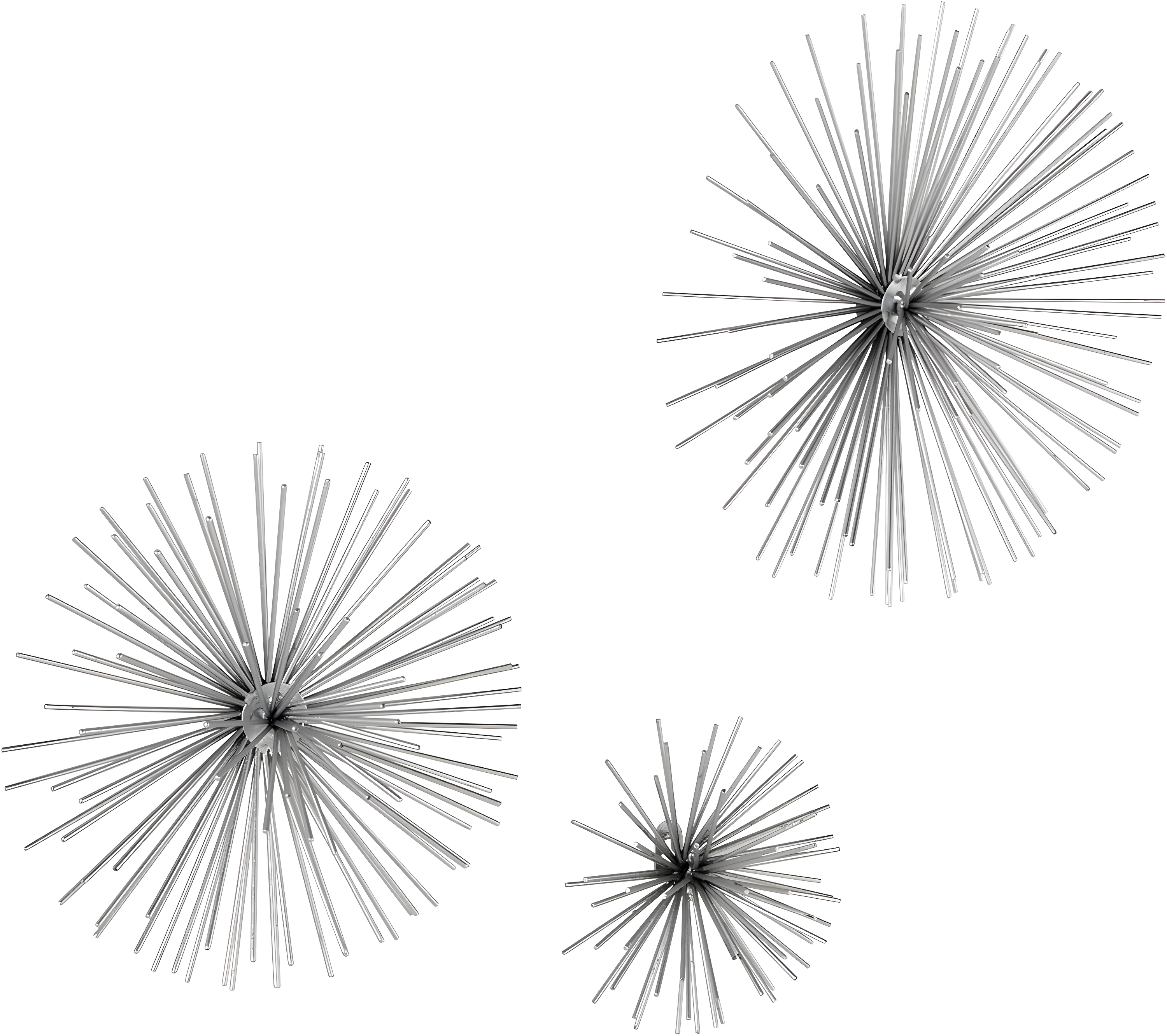 CosmoLiving by Cosmopolitan Metal 3D Long Spike Starburst Home Wall Decor Set