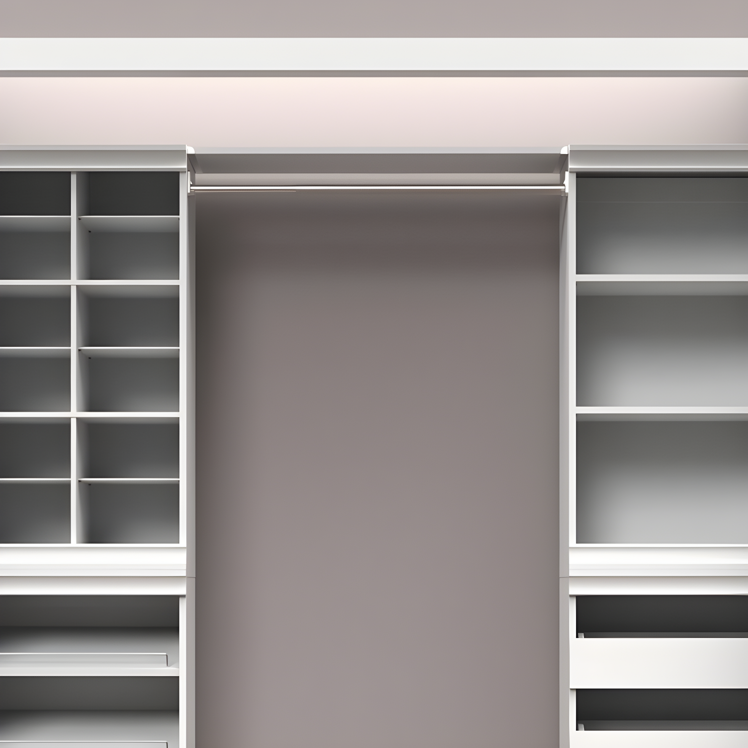 Modular Storage 36.02" W Shelf & Closet Rod