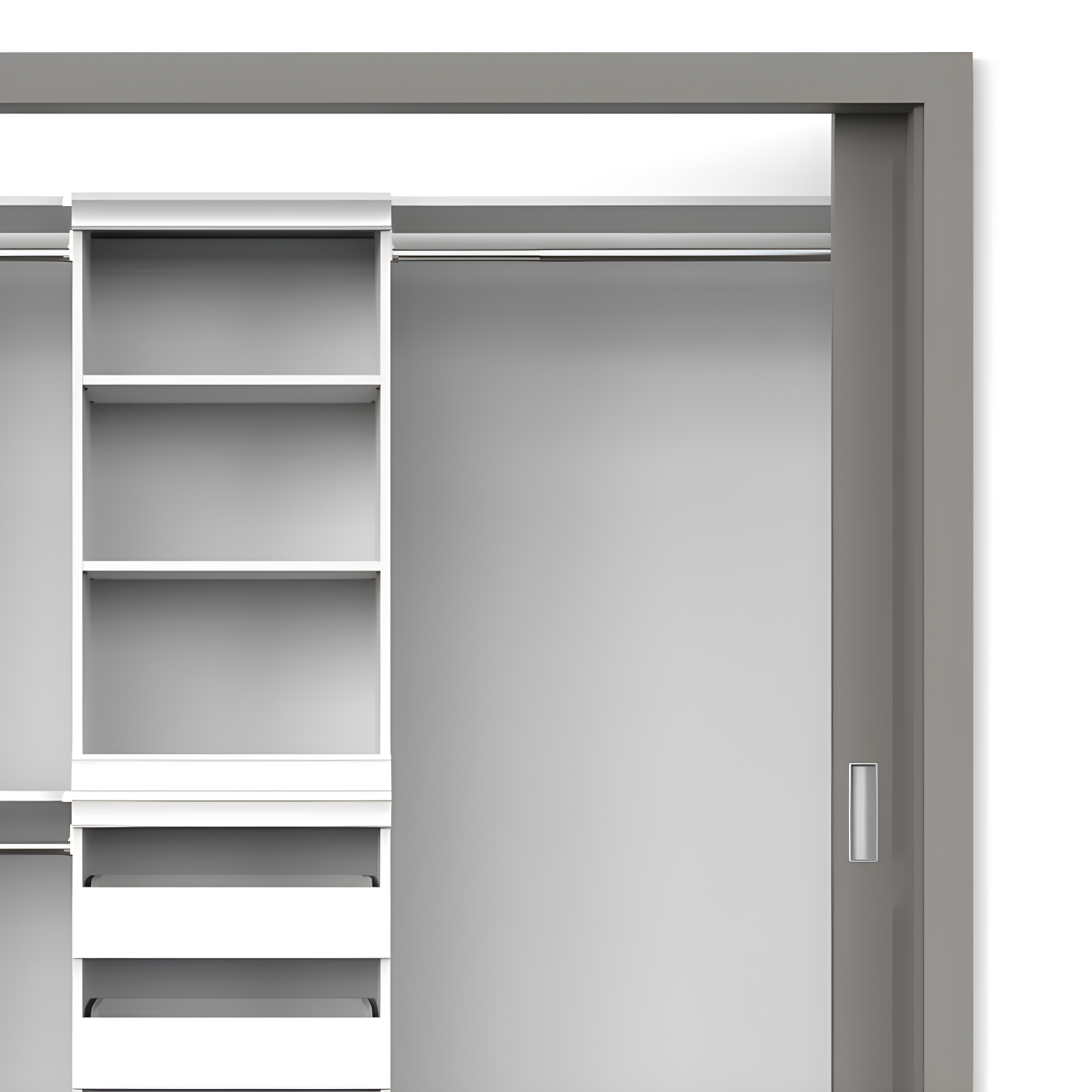 Modular Storage 36.02" W Shelf & Closet Rod