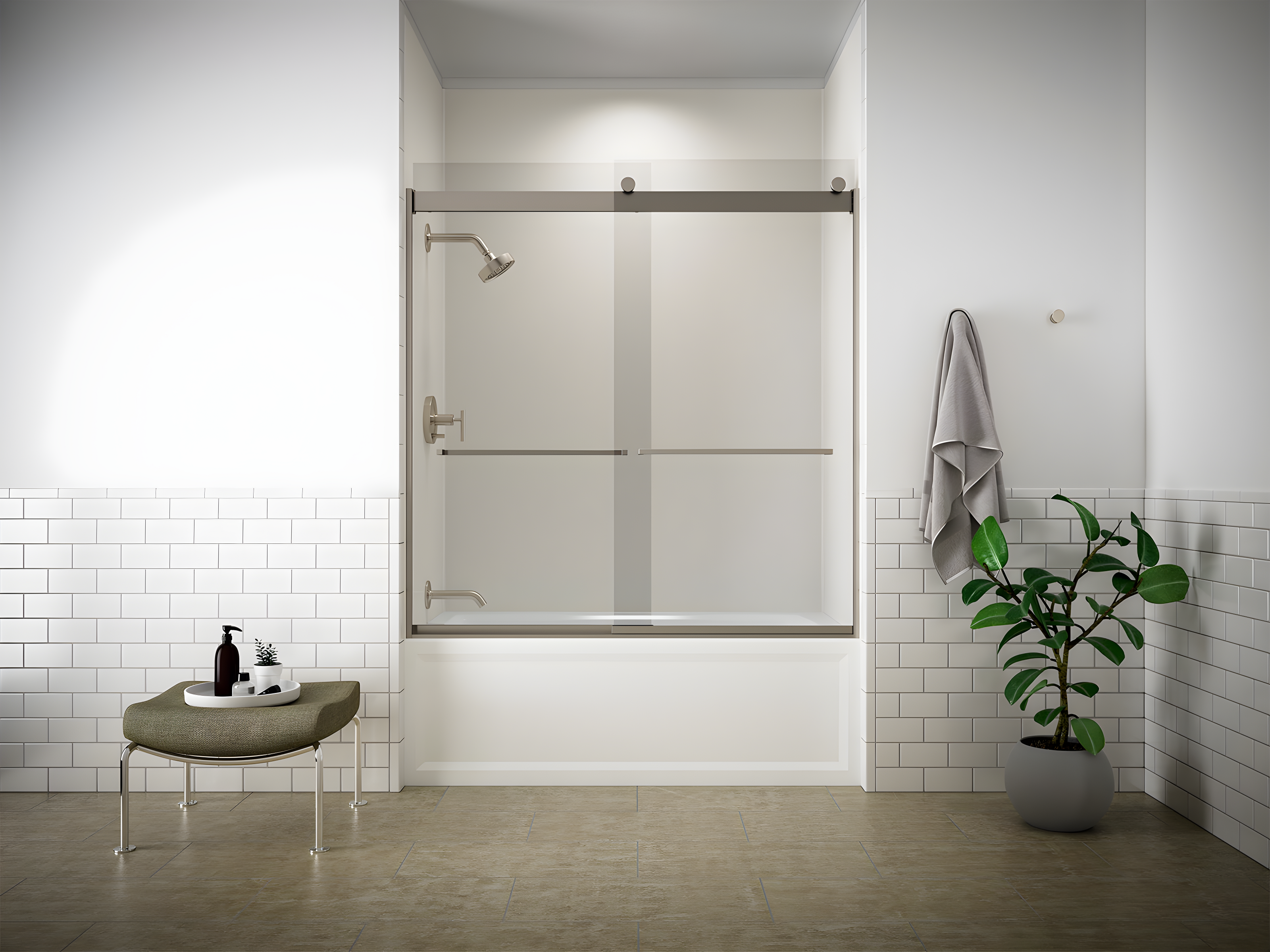 Archer® 60" x 32" Acrylic Alcove Soaking Bathtub with Comfort Depth