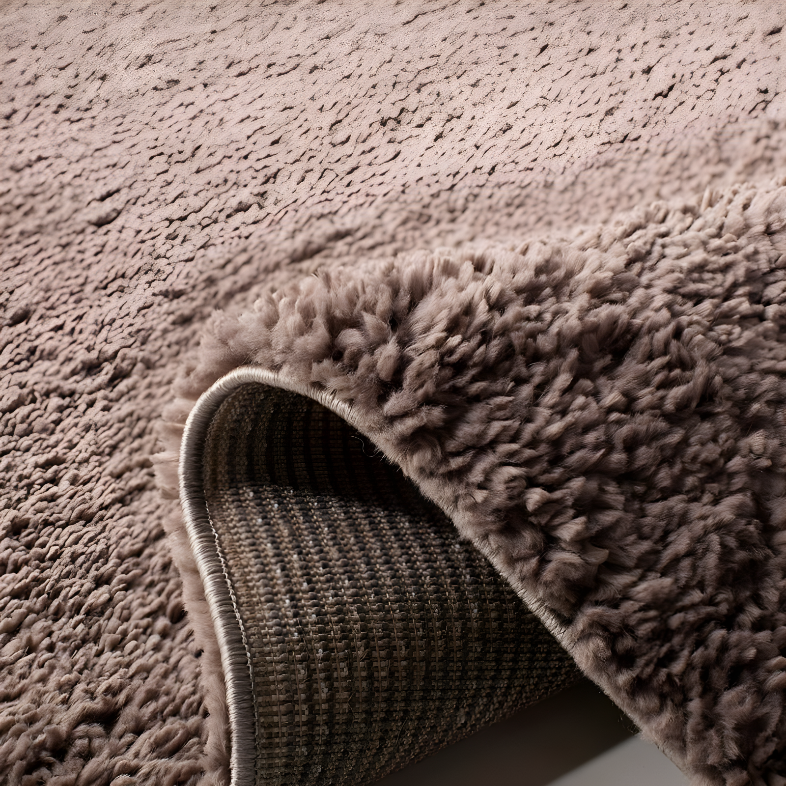 August Shag 900 AUG900 Power Loomed Indoor Area Rug - Taupe - 5'3"x5'3" - Safavieh