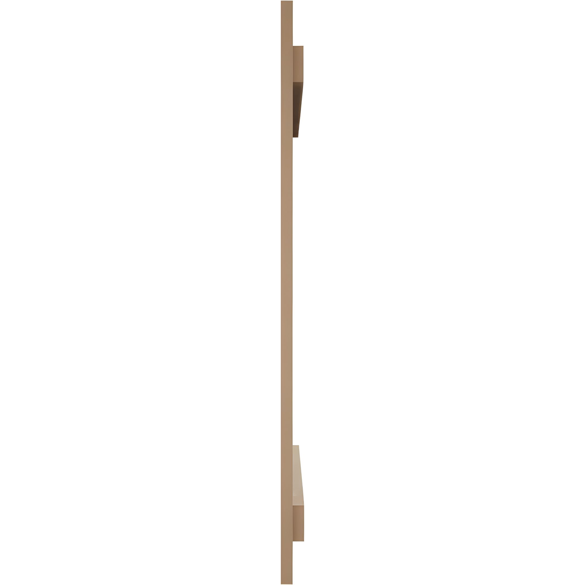 Ekena Millwork 16 1/2"W x 38"H Rustic Three Board Joined Board-n-Batten Hand Hewn Faux Wood Shutters (Per Pair), Primed Tan