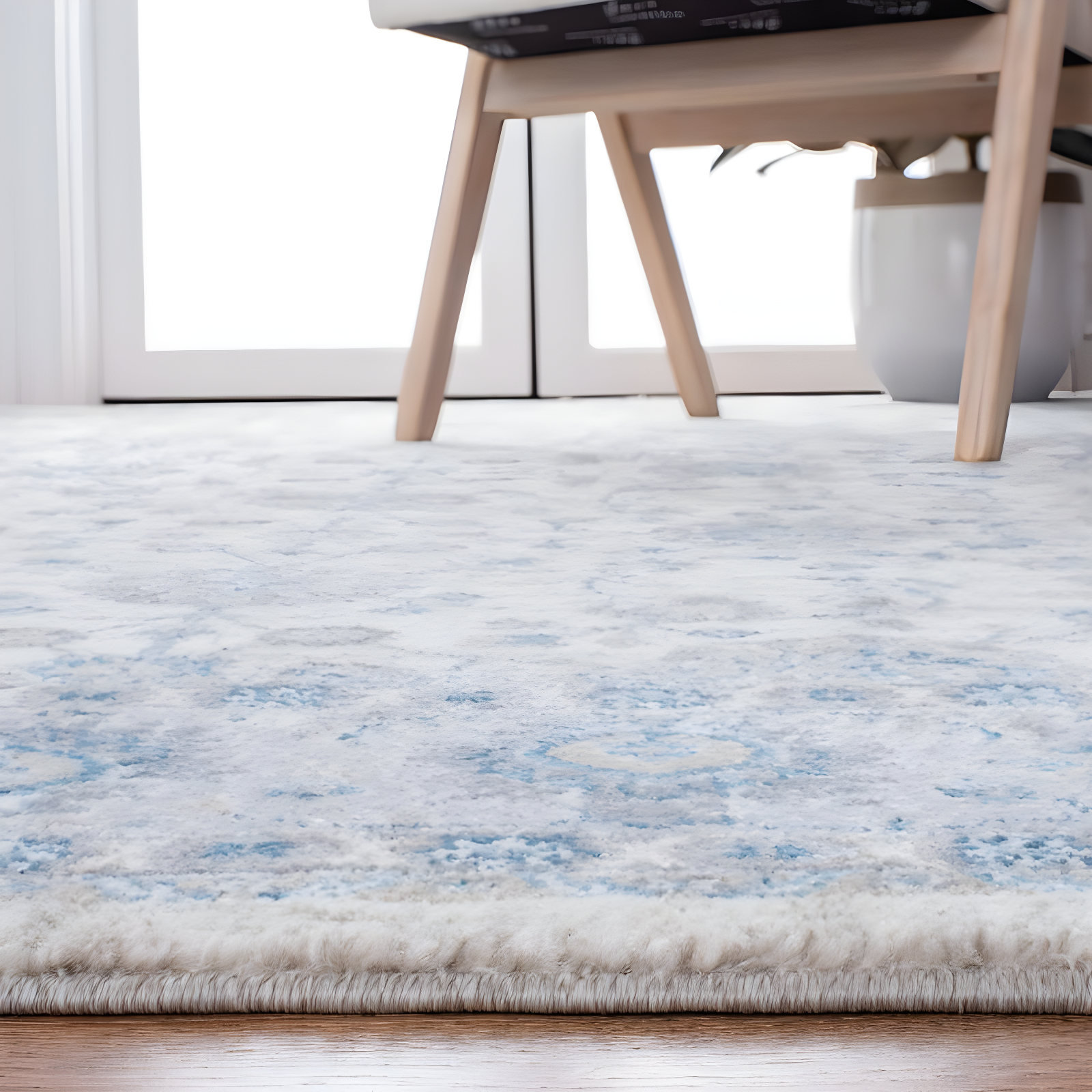 Sofia SOF330 Power Loomed Runner Rug - Ivory/Blue - 2'2"x8' - Safavieh.