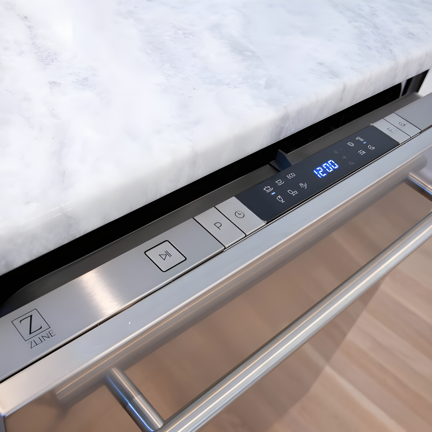 ZLINE ZLINE 24 in. Top Control Satin Steel Panel Dishwasher with Stainless Steel Tub & Modern Handle DW-SN-24
