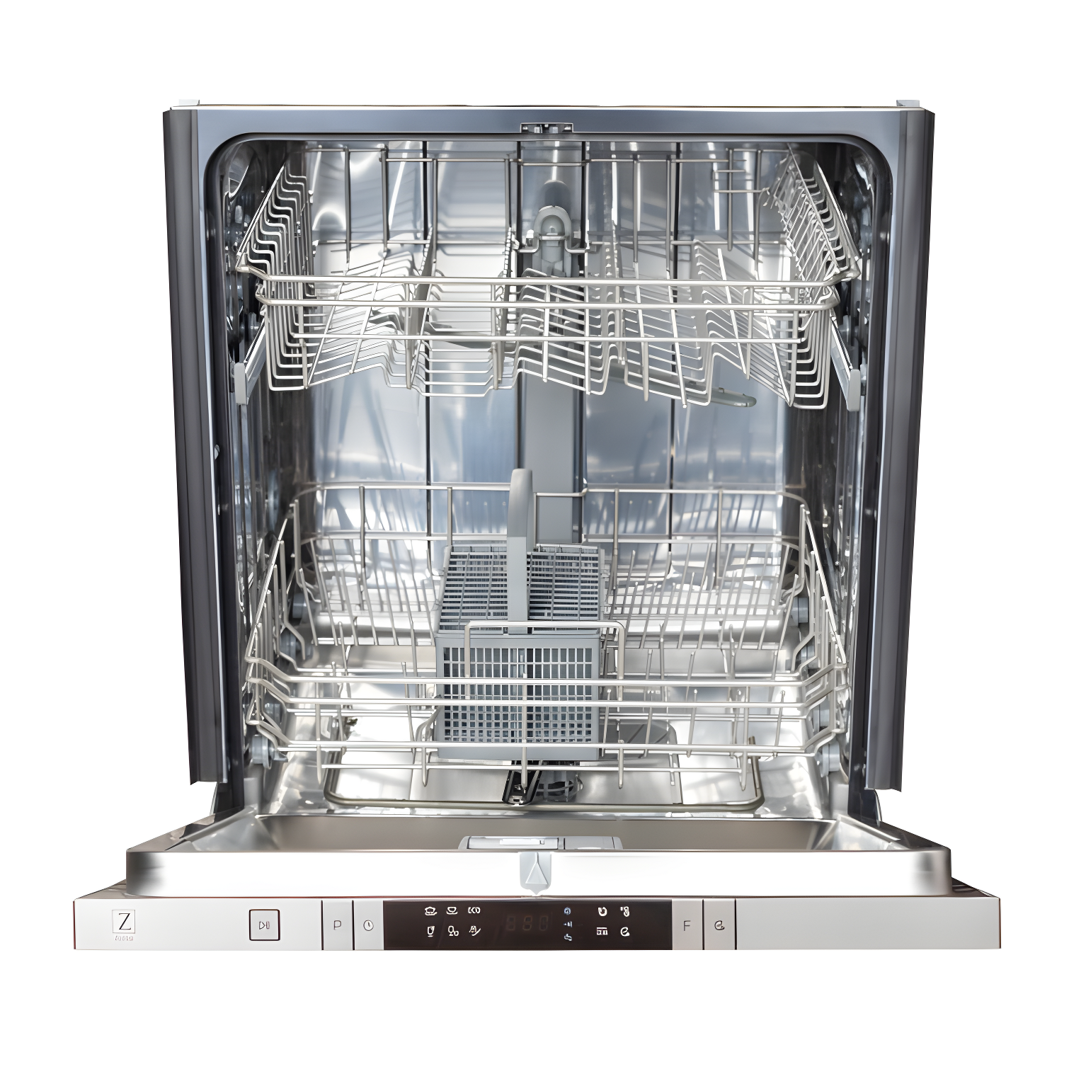 ZLINE ZLINE 24 in. Top Control Satin Steel Panel Dishwasher with Stainless Steel Tub & Modern Handle DW-SN-24