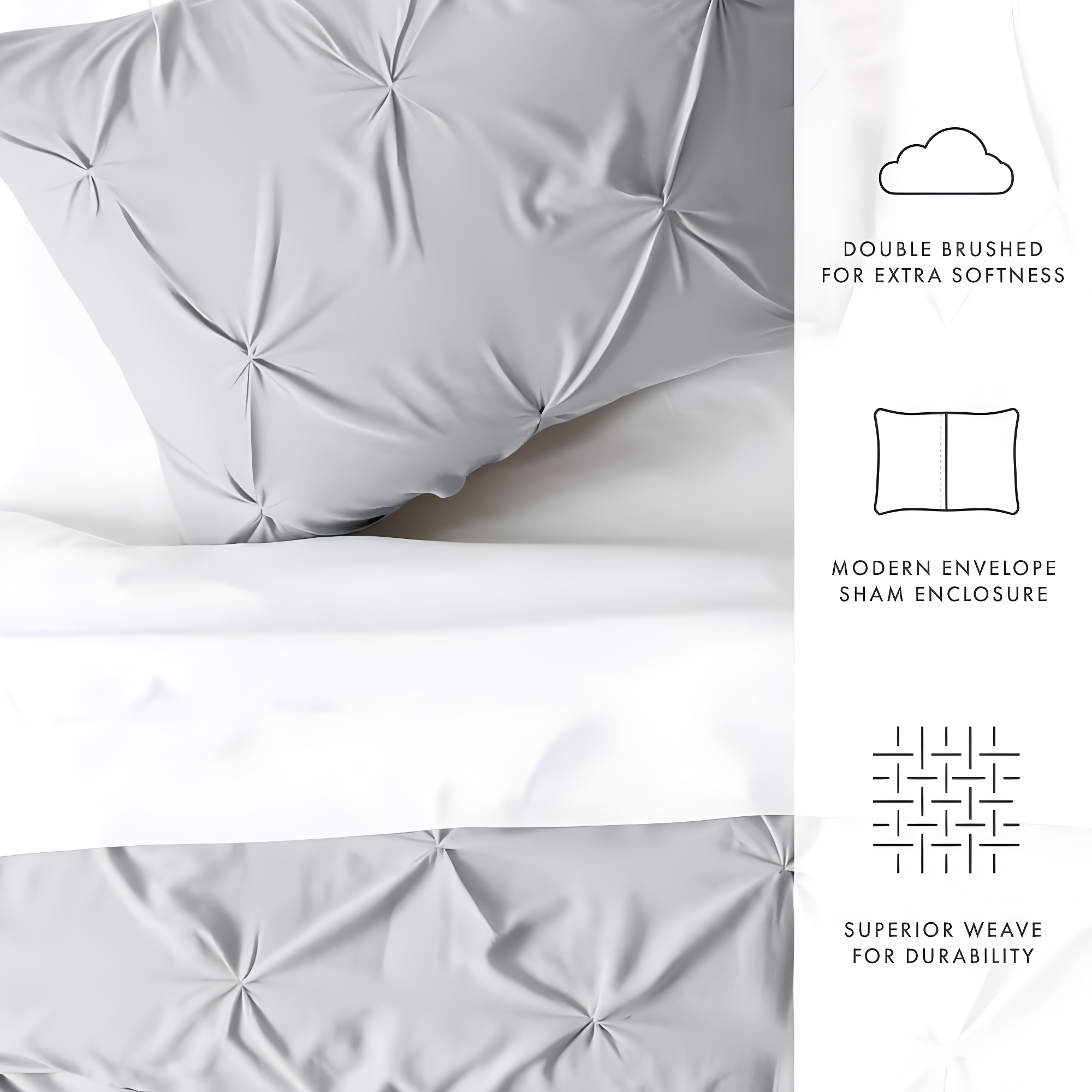 Becky Cameron Pinch Pleat Textured Duvet Cover Set
