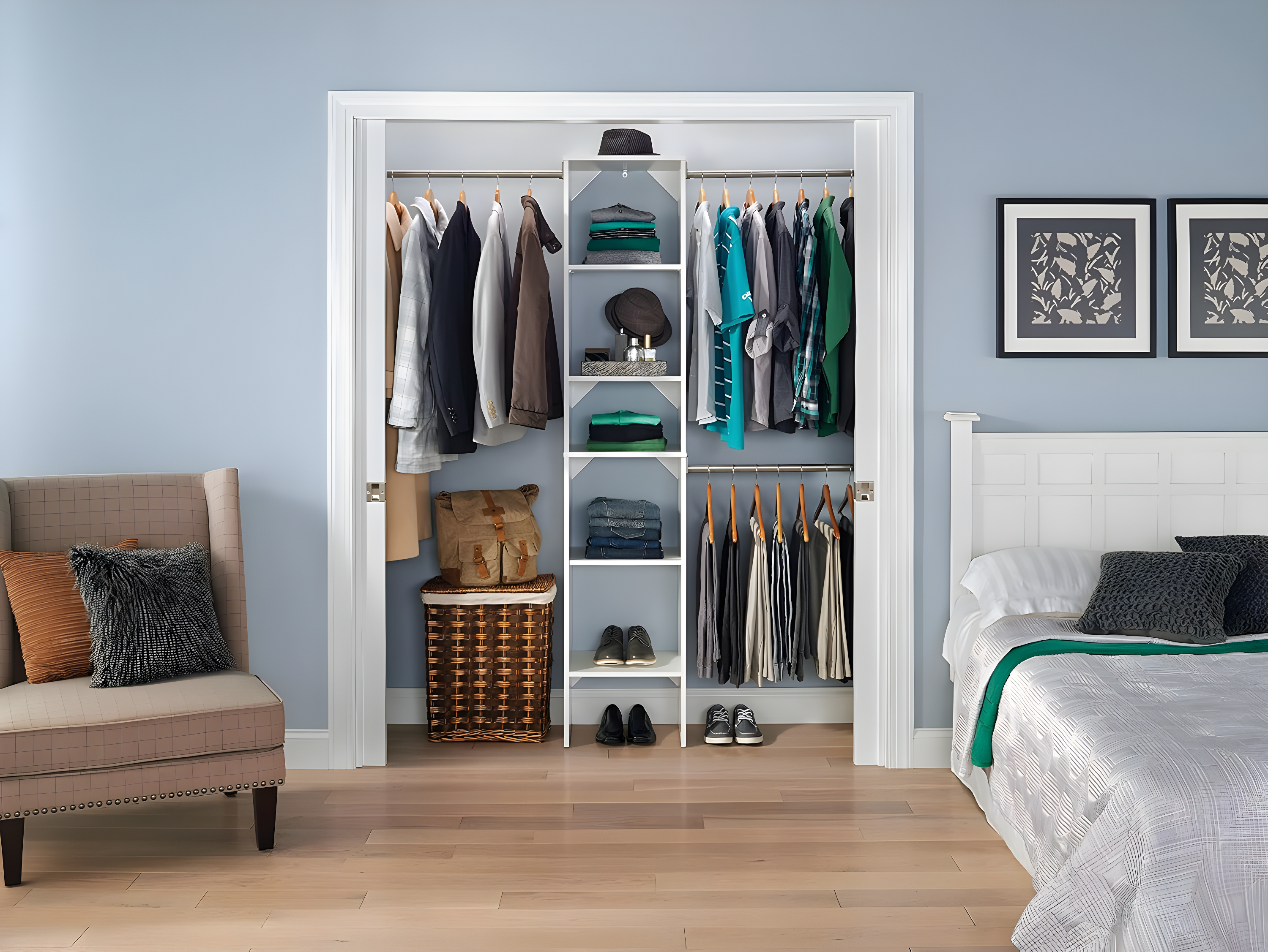 SuiteSymphony 77" to 113" Closet System Starter Kit