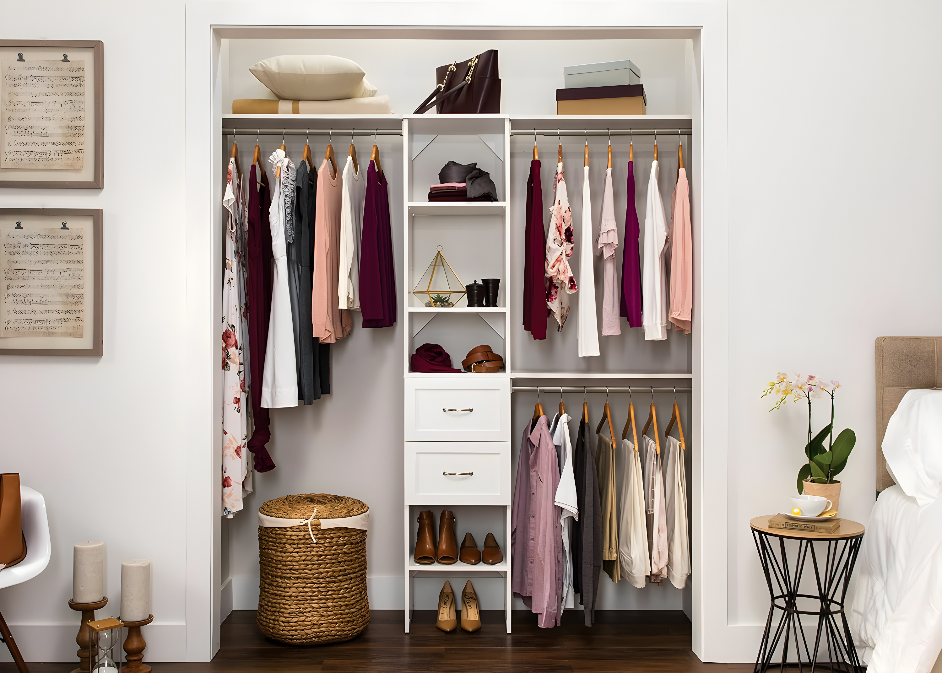 SuiteSymphony 77" to 113" Closet System Starter Kit