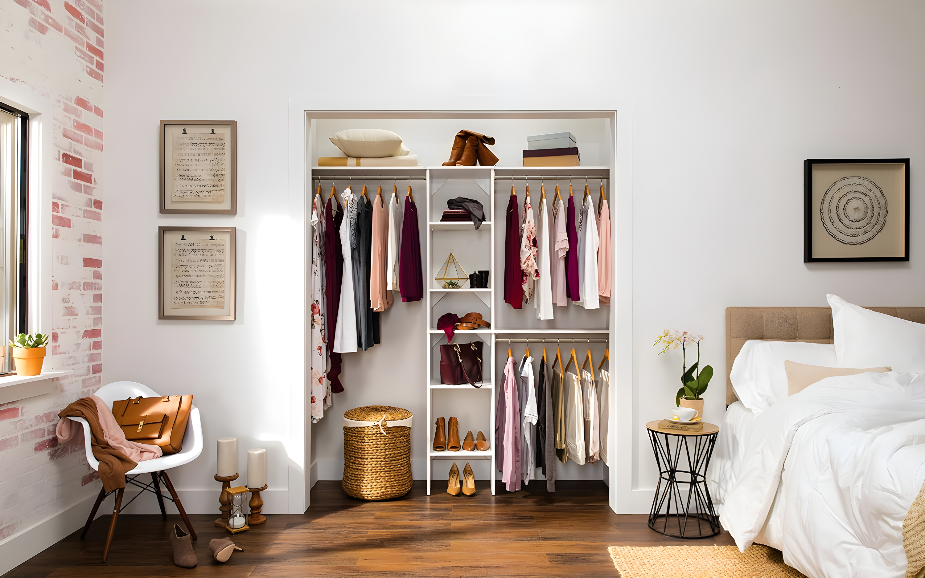 SuiteSymphony 77" to 113" Closet System Starter Kit