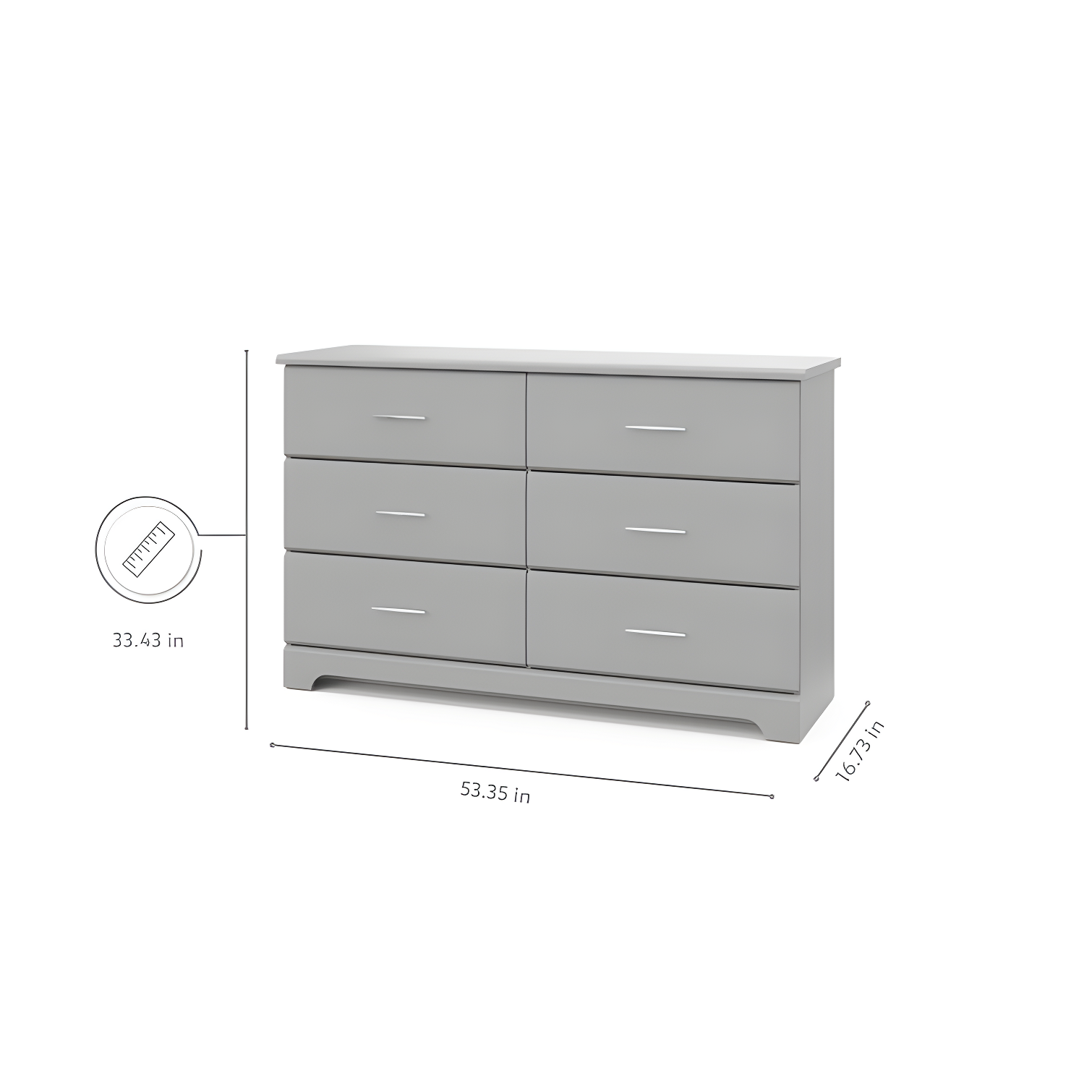 Brookside 6 Drawer Double Dresser