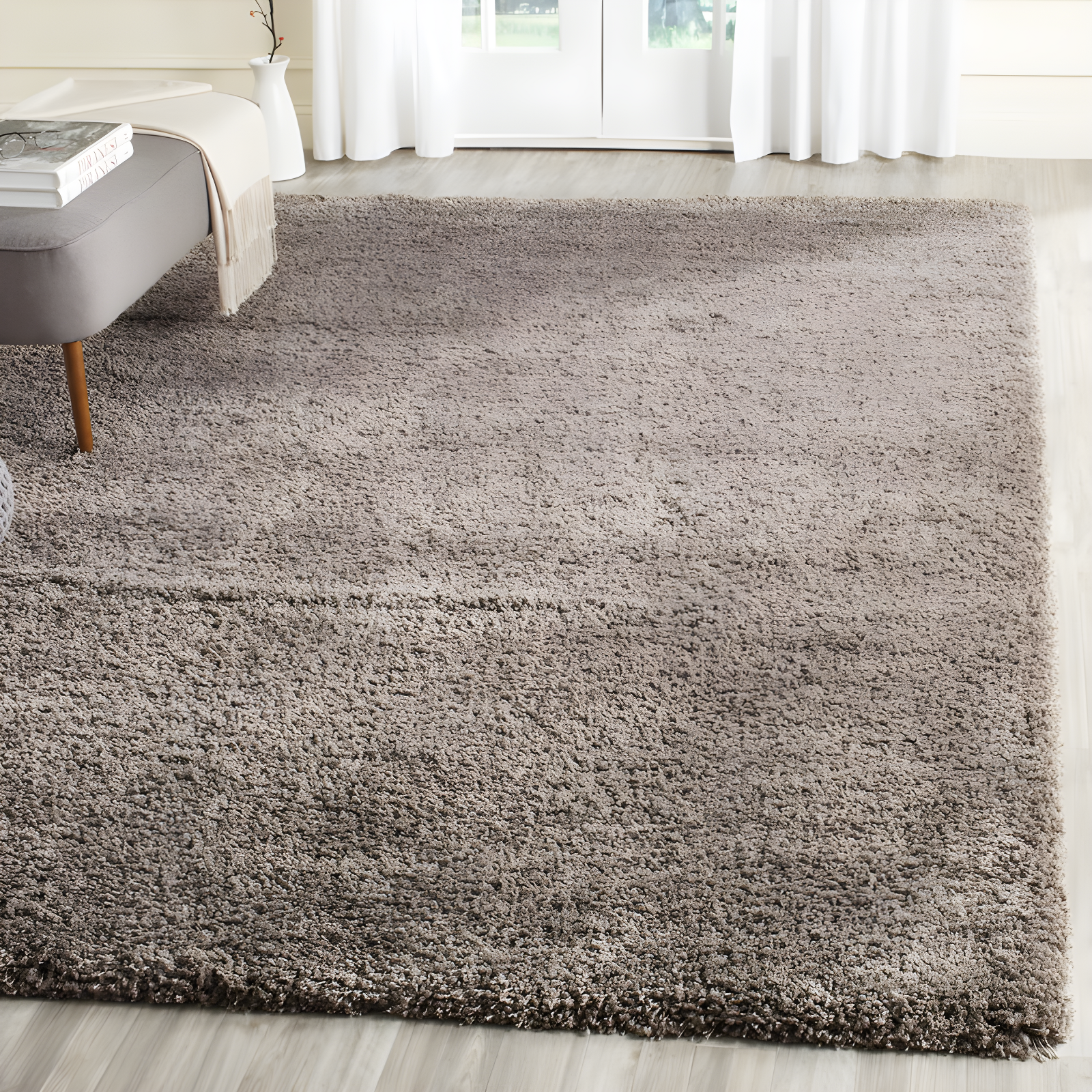 Shag Performance Solid Color Rug