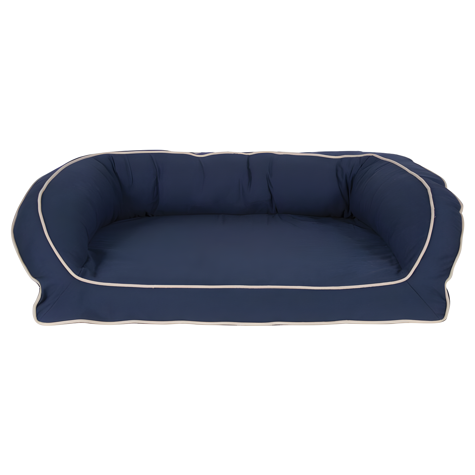 Carolina Pet Company Classic Twill Rectangular Pet Bed in Red with Khaki Cording