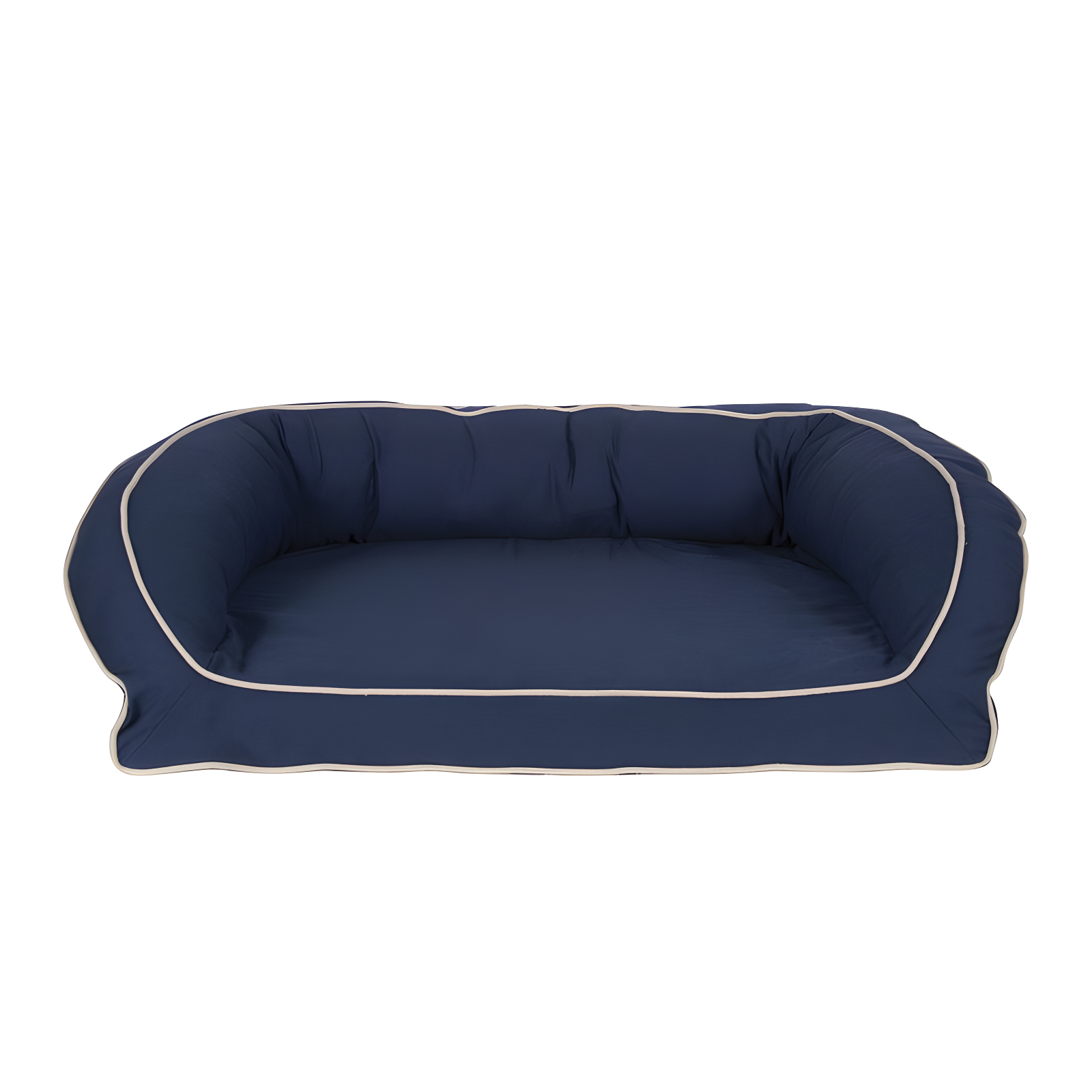 Carolina Pet Company Classic Twill Rectangular Pet Bed in Red with Khaki Cording