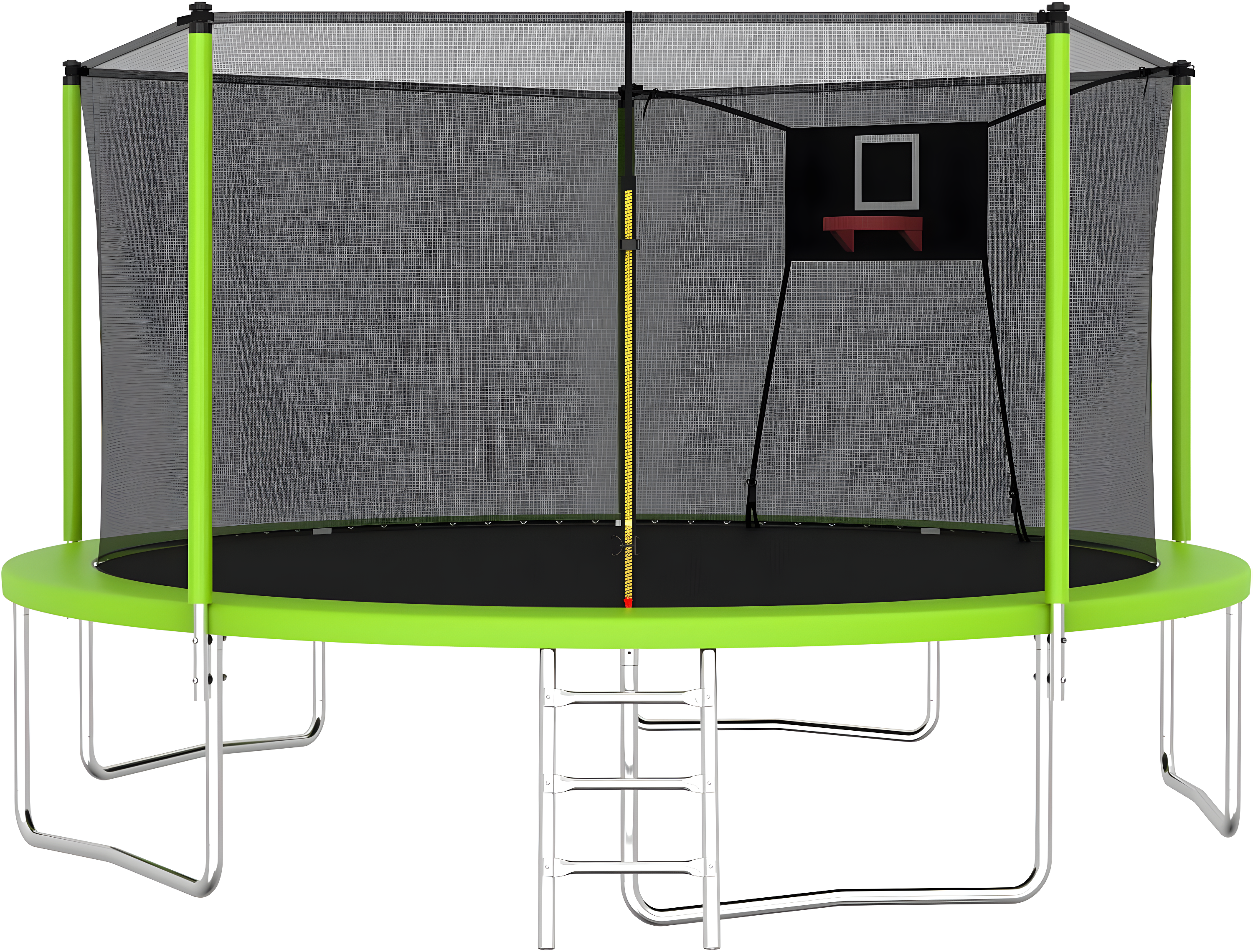 1000 LBS 14FT Outdoor Trampoline with Basketball Hoop & Safety Enclosure Net - ASTM Approved, Heavy-Duty Recreational Trampoline for Kids & Adults