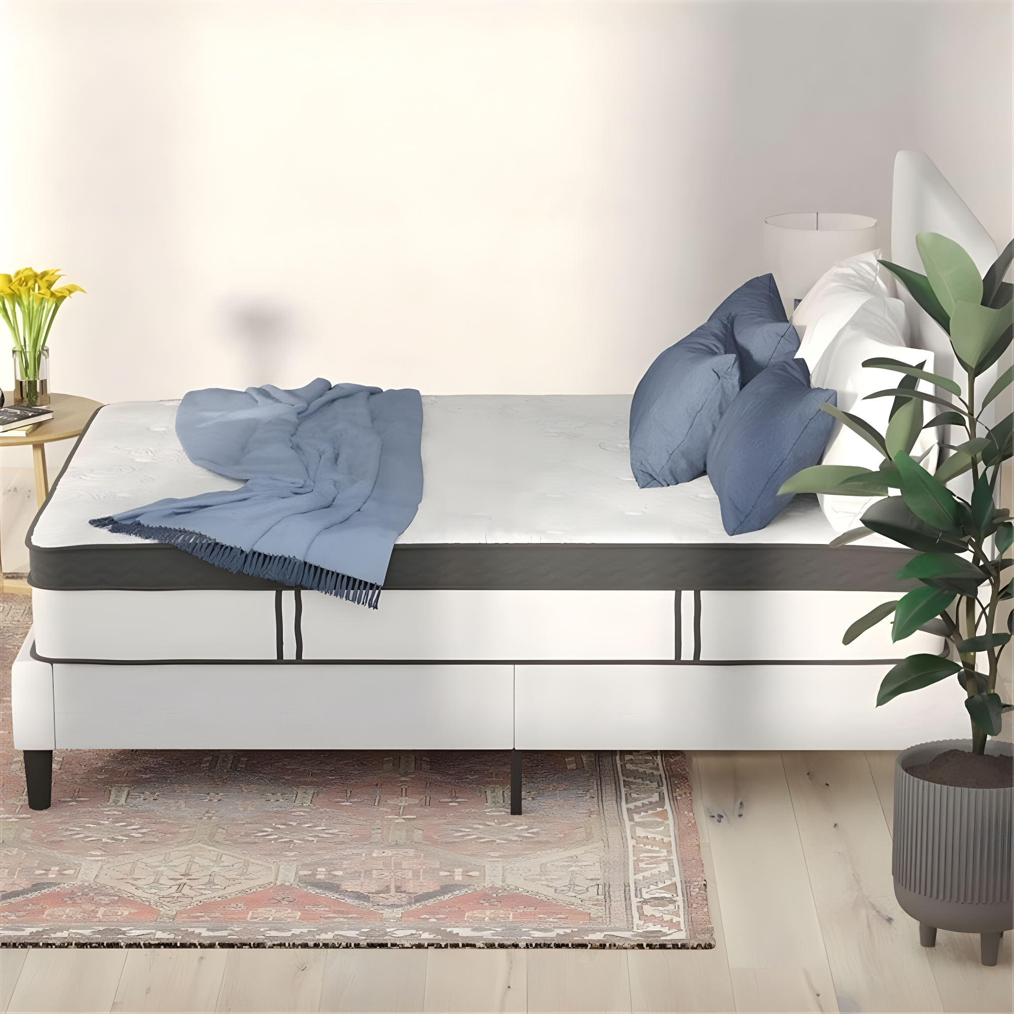 Flash Furniture Capri Comfortable Sleep 12 Inch CertiPUR-US Certified Memory Foam & Pocket Spring Mattress, Queen Mattress in a Box