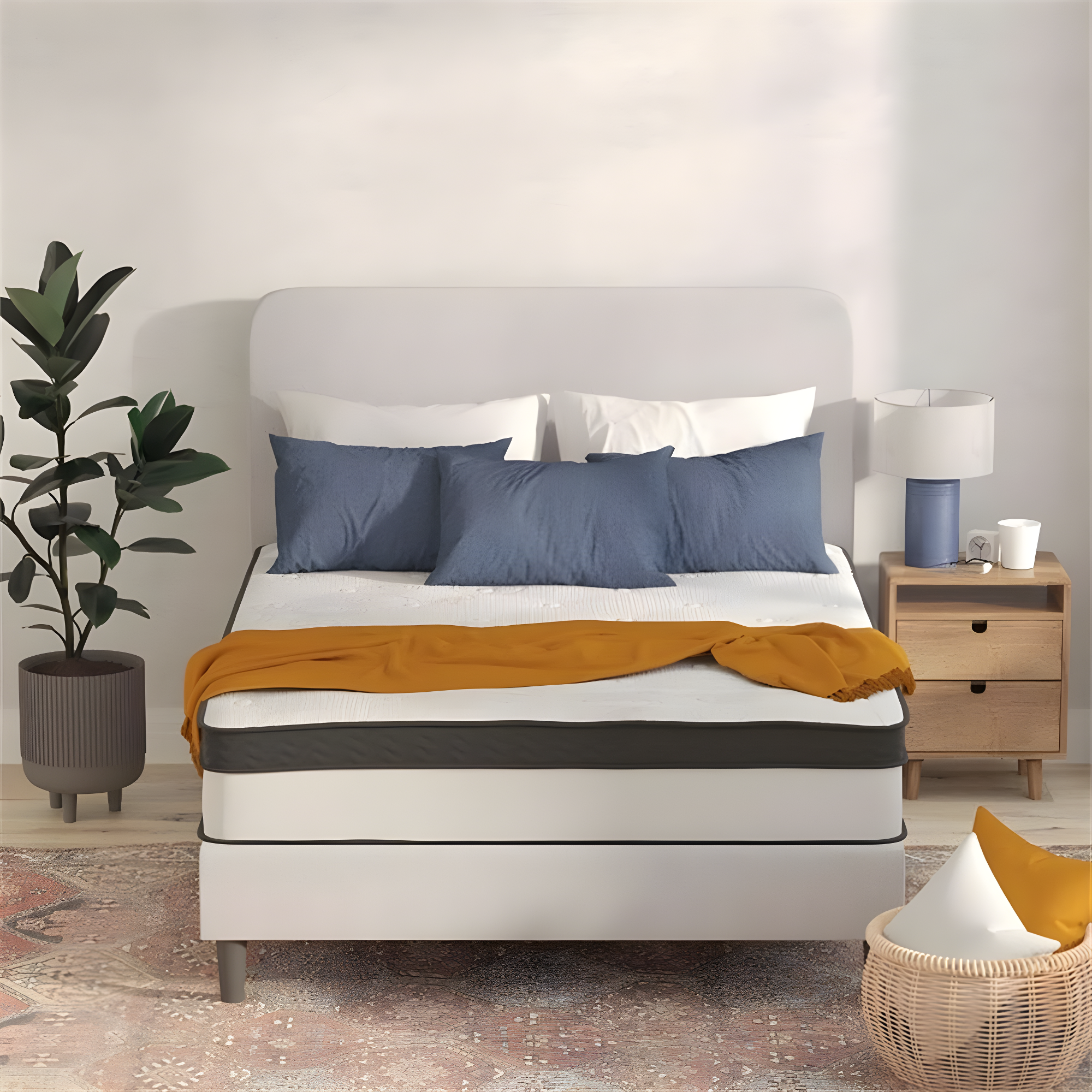 Flash Furniture Capri Comfortable Sleep 12 Inch CertiPUR-US Certified Memory Foam & Pocket Spring Mattress, Queen Mattress in a Box