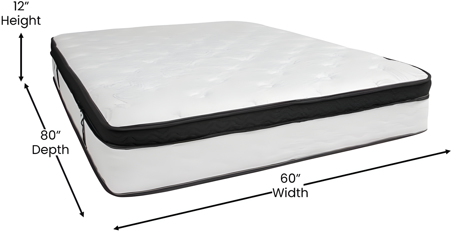 Flash Furniture Capri Comfortable Sleep 12 Inch CertiPUR-US Certified Memory Foam & Pocket Spring Mattress, Queen Mattress in a Box