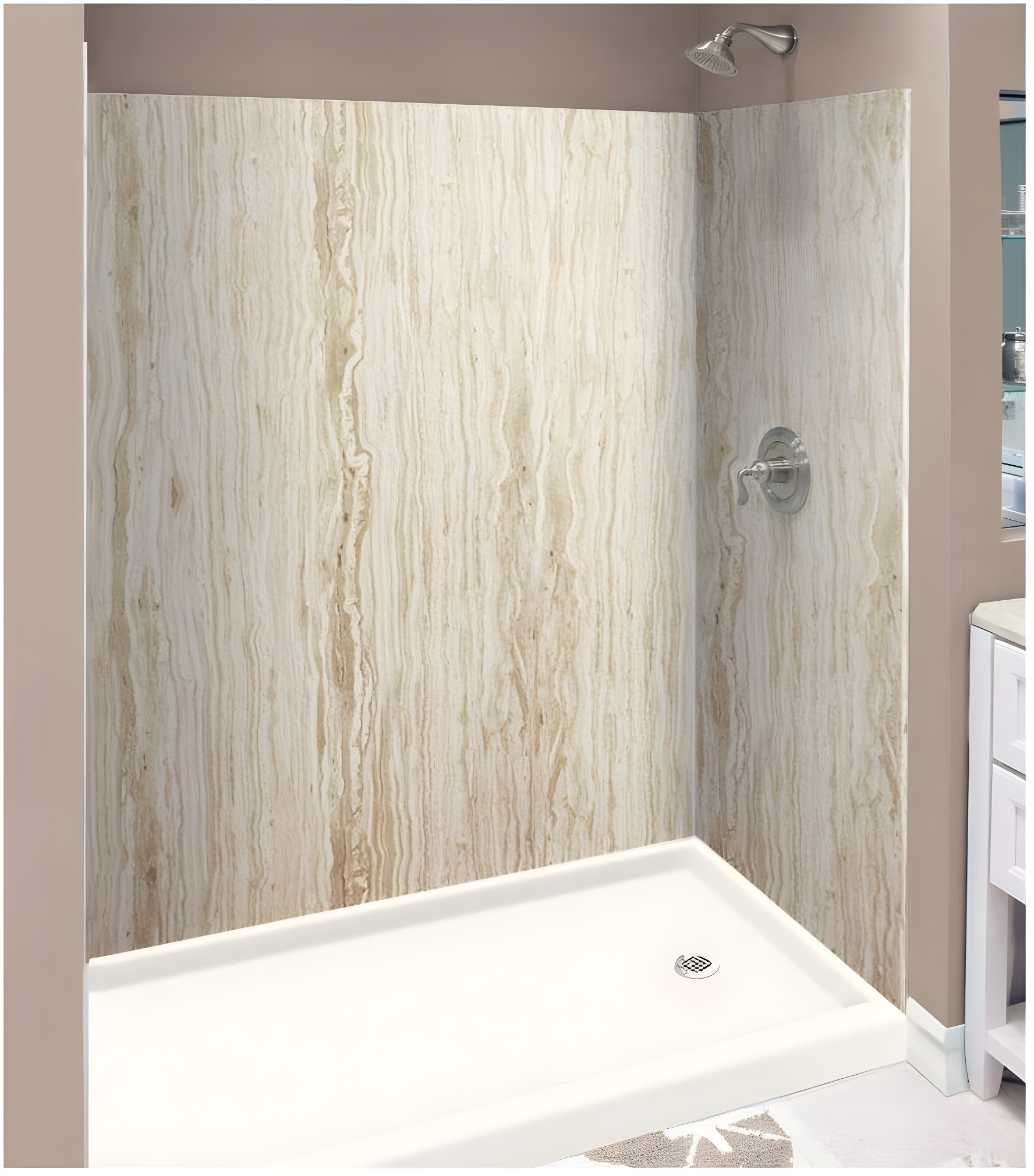 Transolid Expressions 60'' W 36'' D 72'' H Glue Up Solid Surface Wall