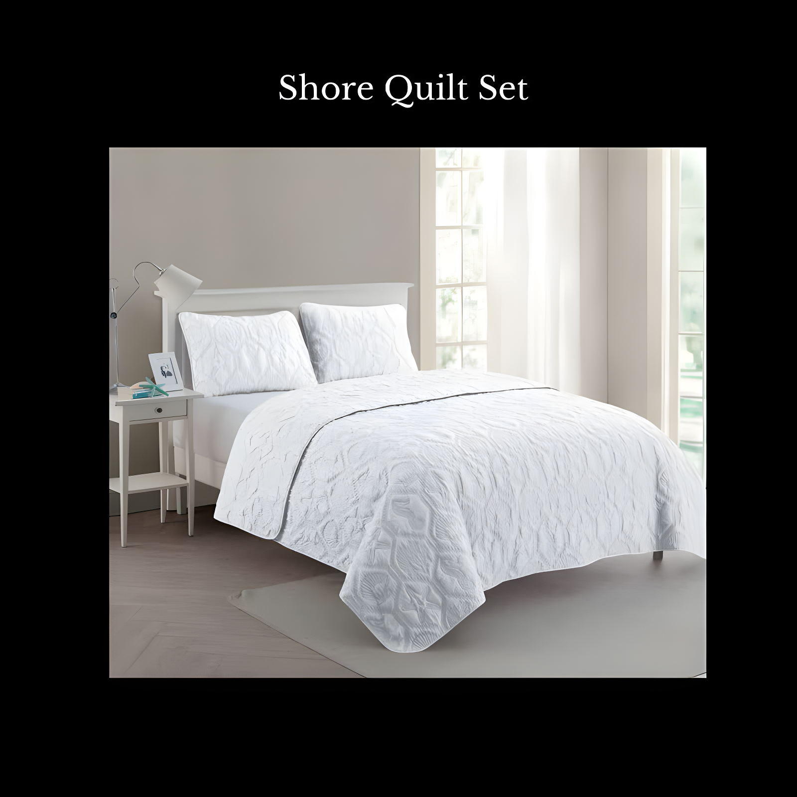 VCNY Shore 3-Piece Embossed Quilt Set