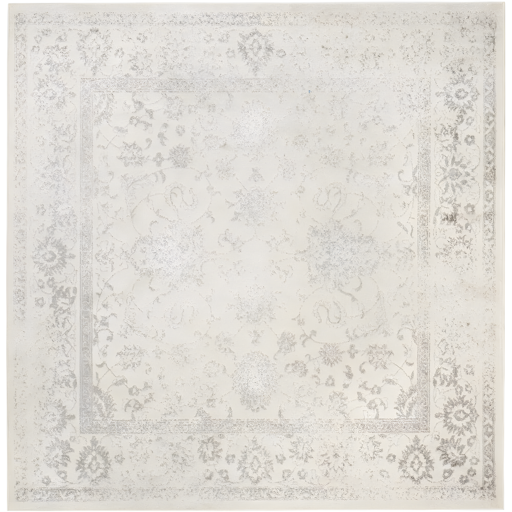 Adirondack ADR109 Machine Made Indoor Area Rug - Ivory/Silver - 8'x8' - Safavieh
