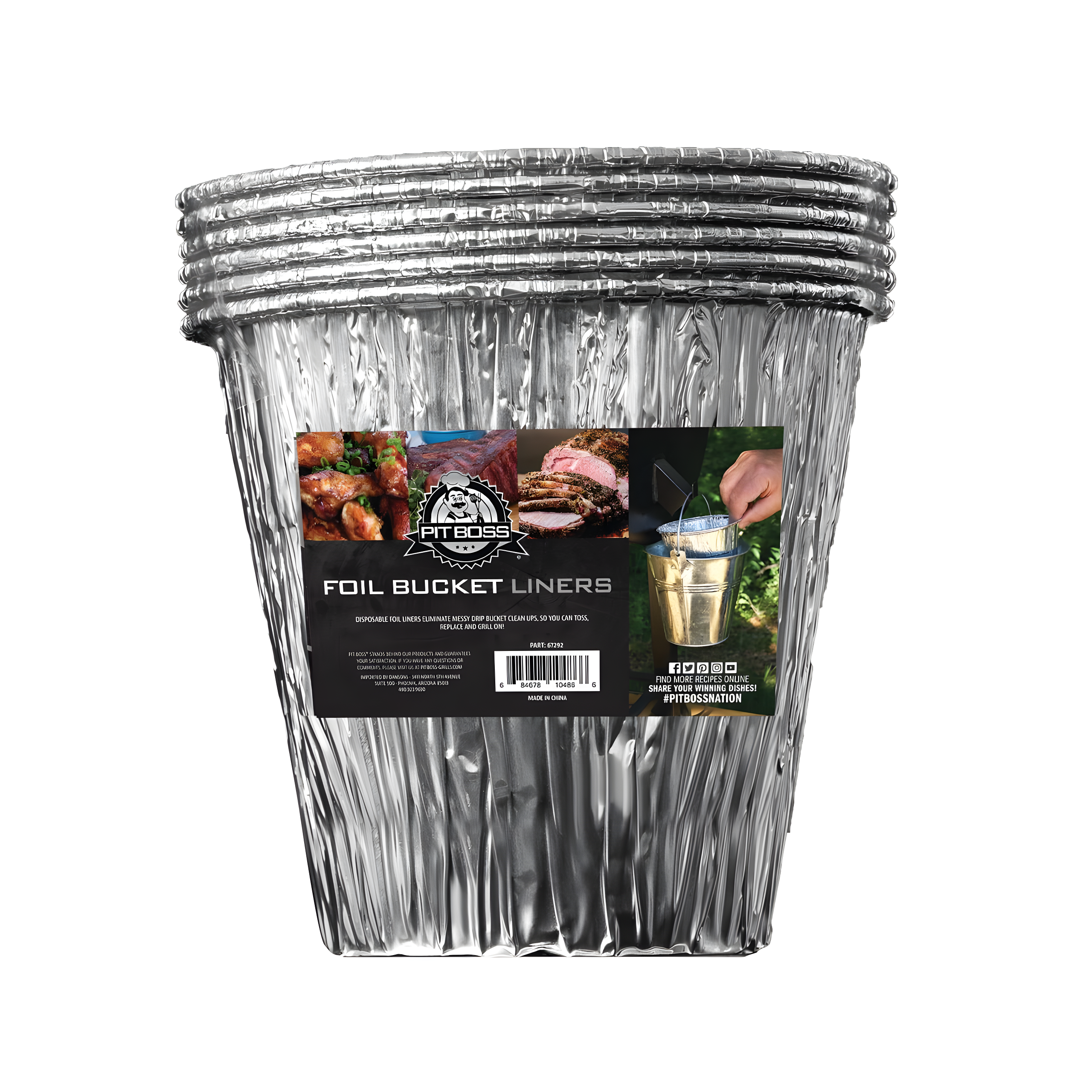 Pit Boss Foil Bucket Liner (Set of 6)