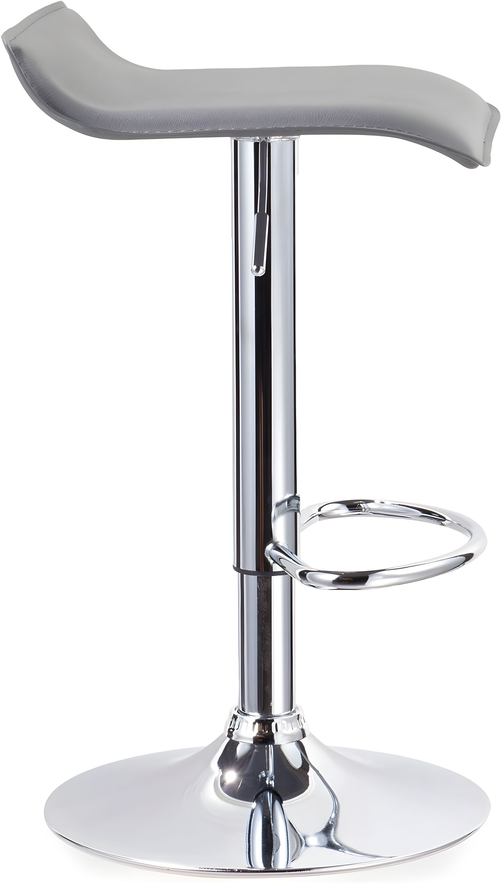 Leick Home 10042GR Adjustable Swivel Stool with Chrome Base, Set of 2, Gray