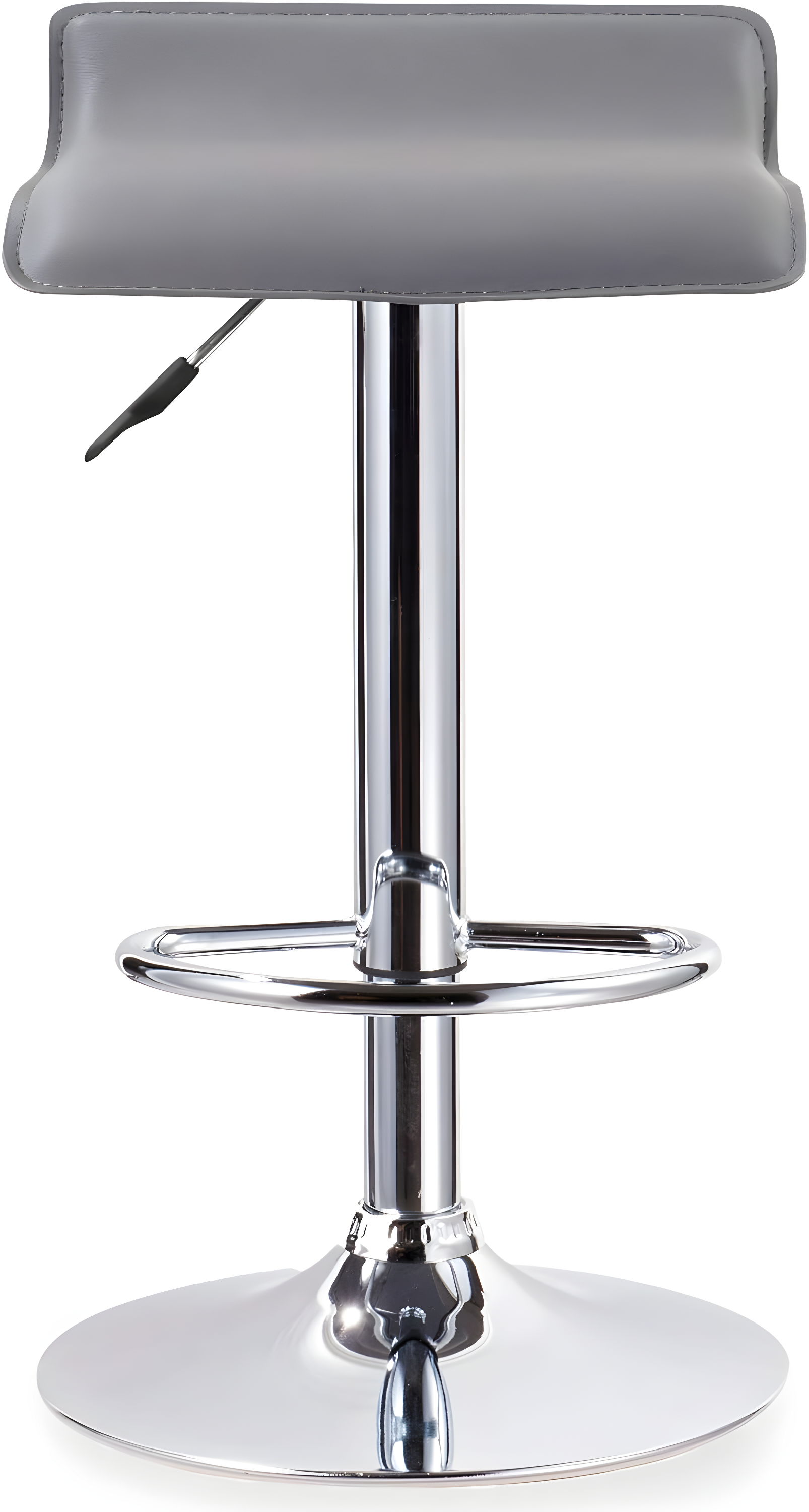 Leick Home 10042GR Adjustable Swivel Stool with Chrome Base, Set of 2, Gray