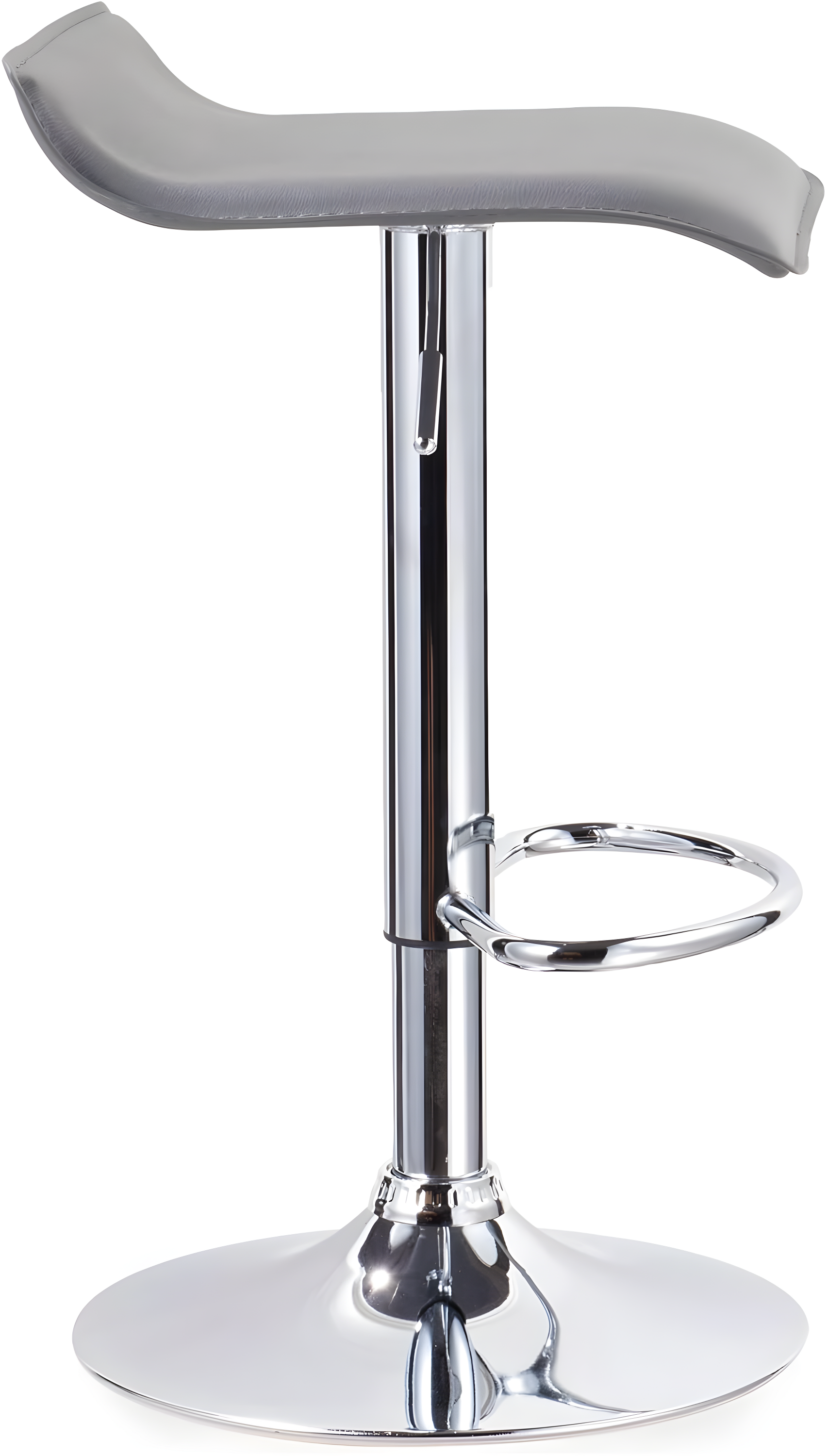 Leick Home 10042GR Adjustable Swivel Stool with Chrome Base, Set of 2, Gray