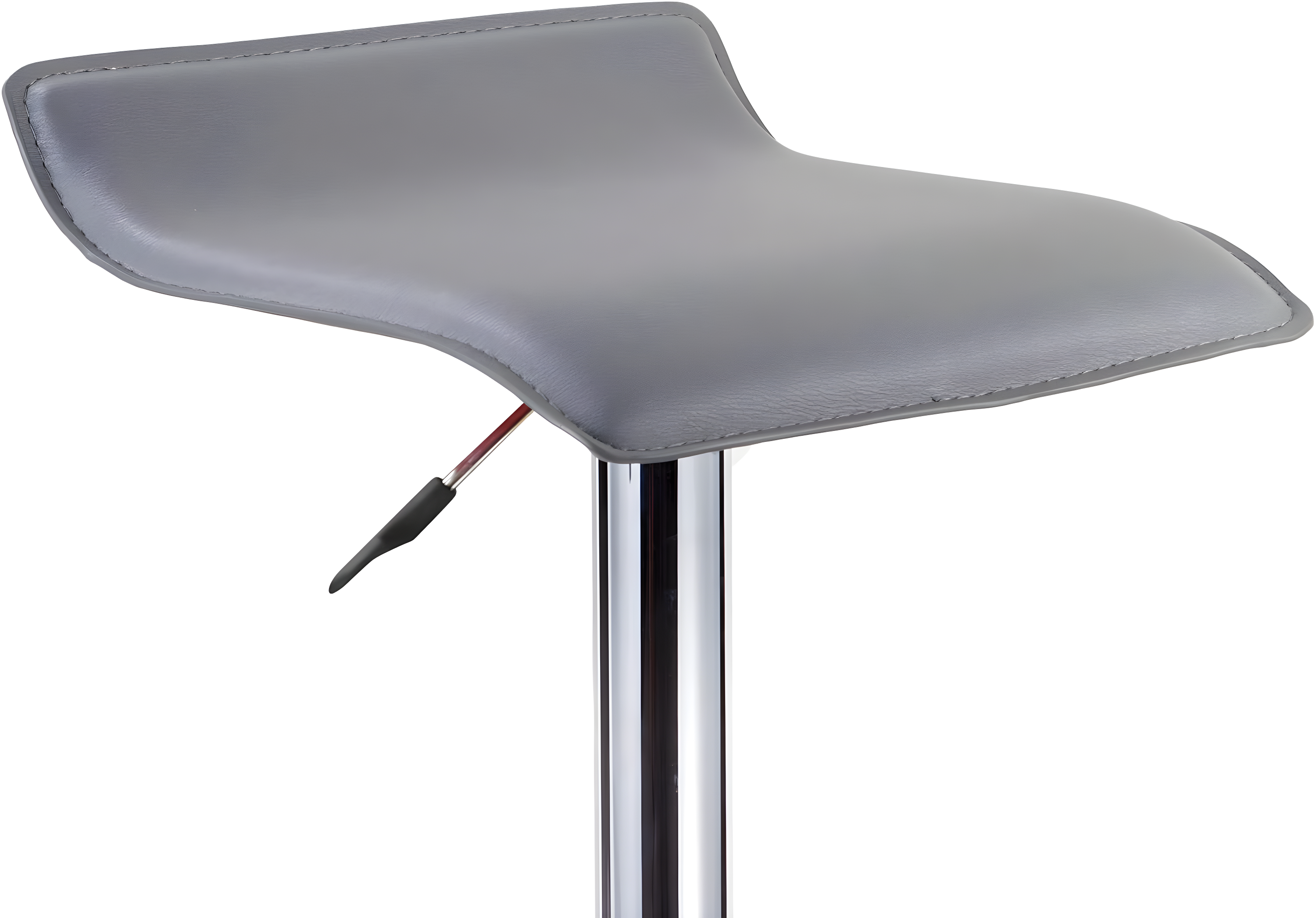 Leick Home 10042GR Adjustable Swivel Stool with Chrome Base, Set of 2, Gray