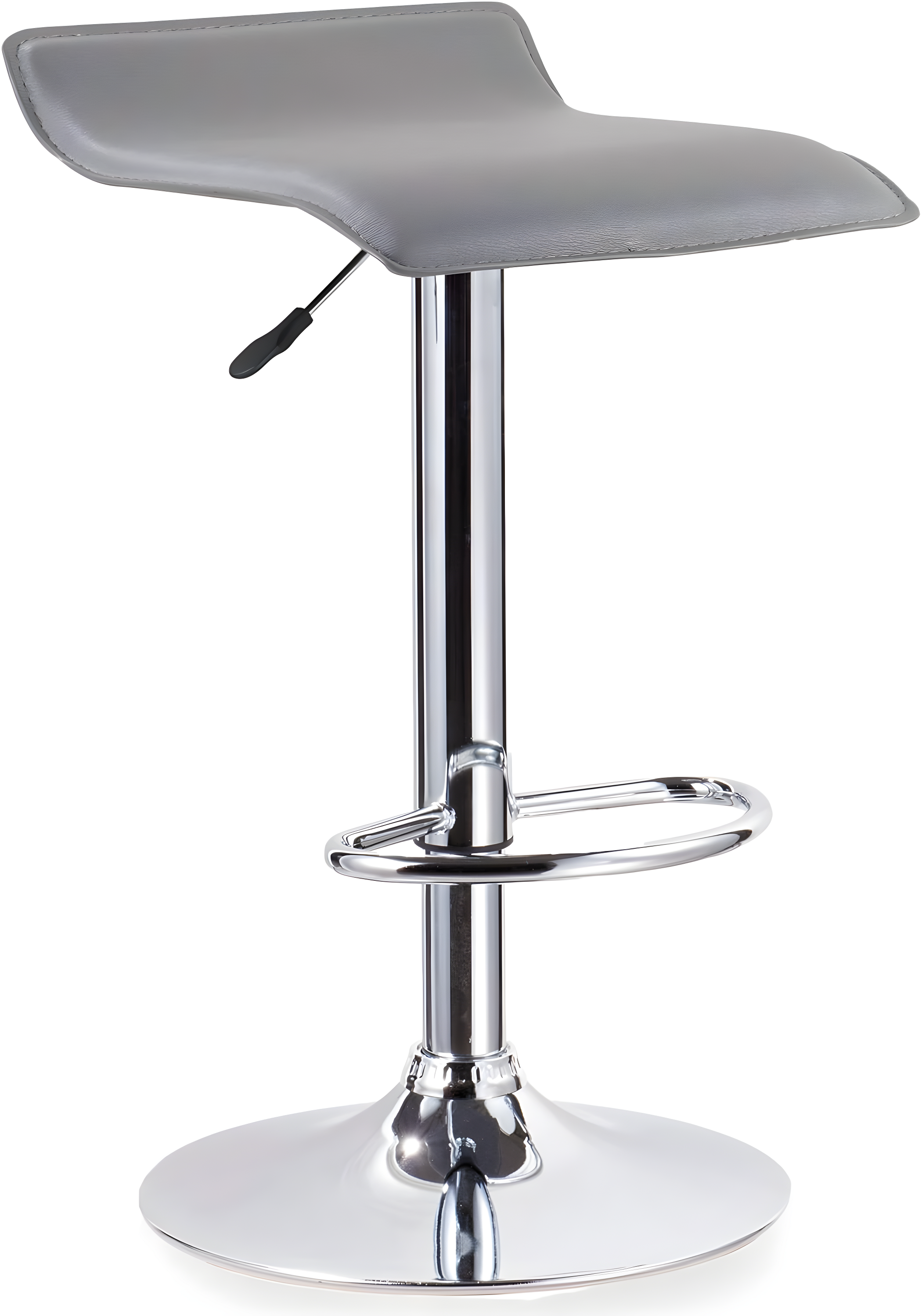 Leick Home 10042GR Adjustable Swivel Stool with Chrome Base, Set of 2, Gray