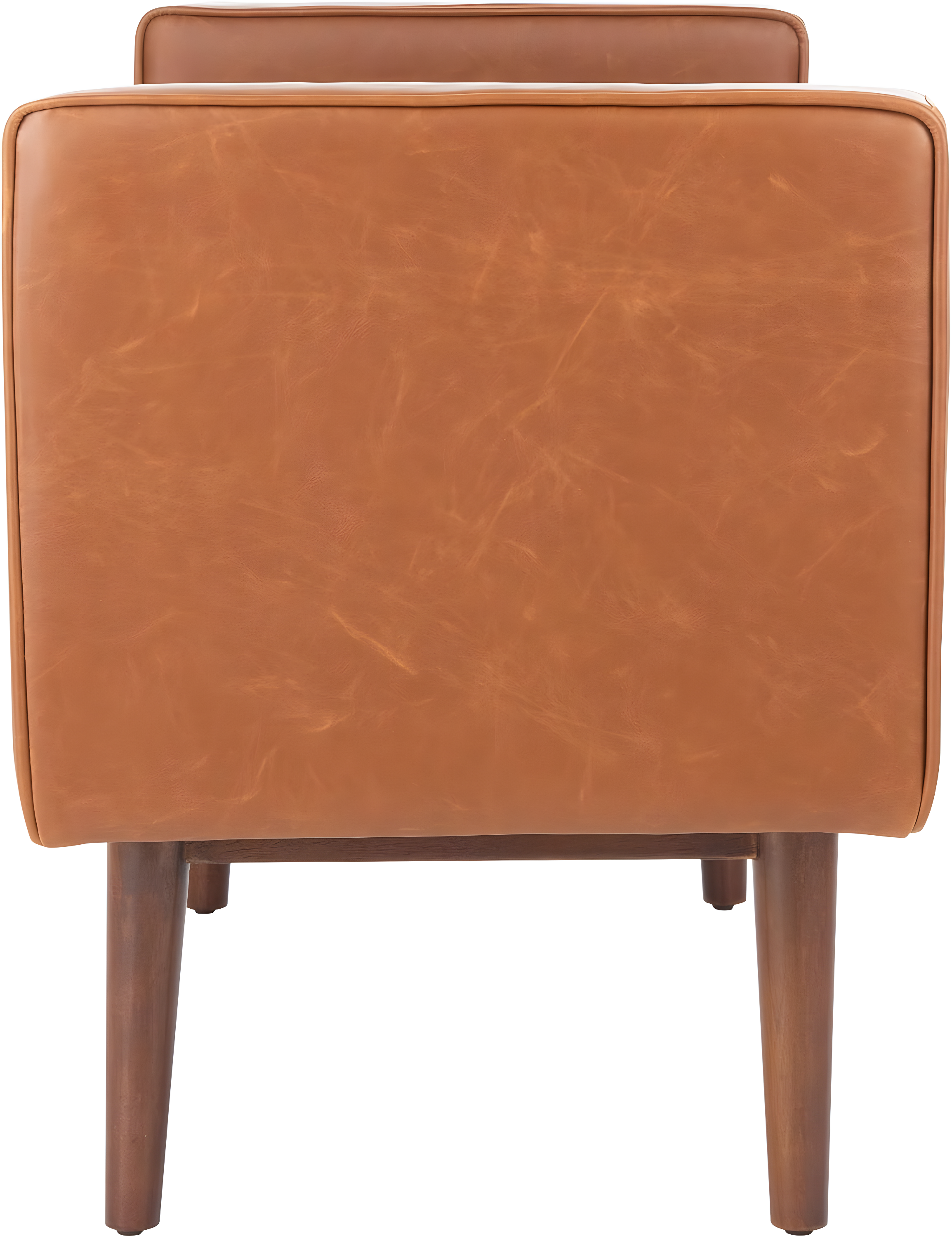 Henri Mid-Century Bench - Light Brown/Walnut - Safavieh