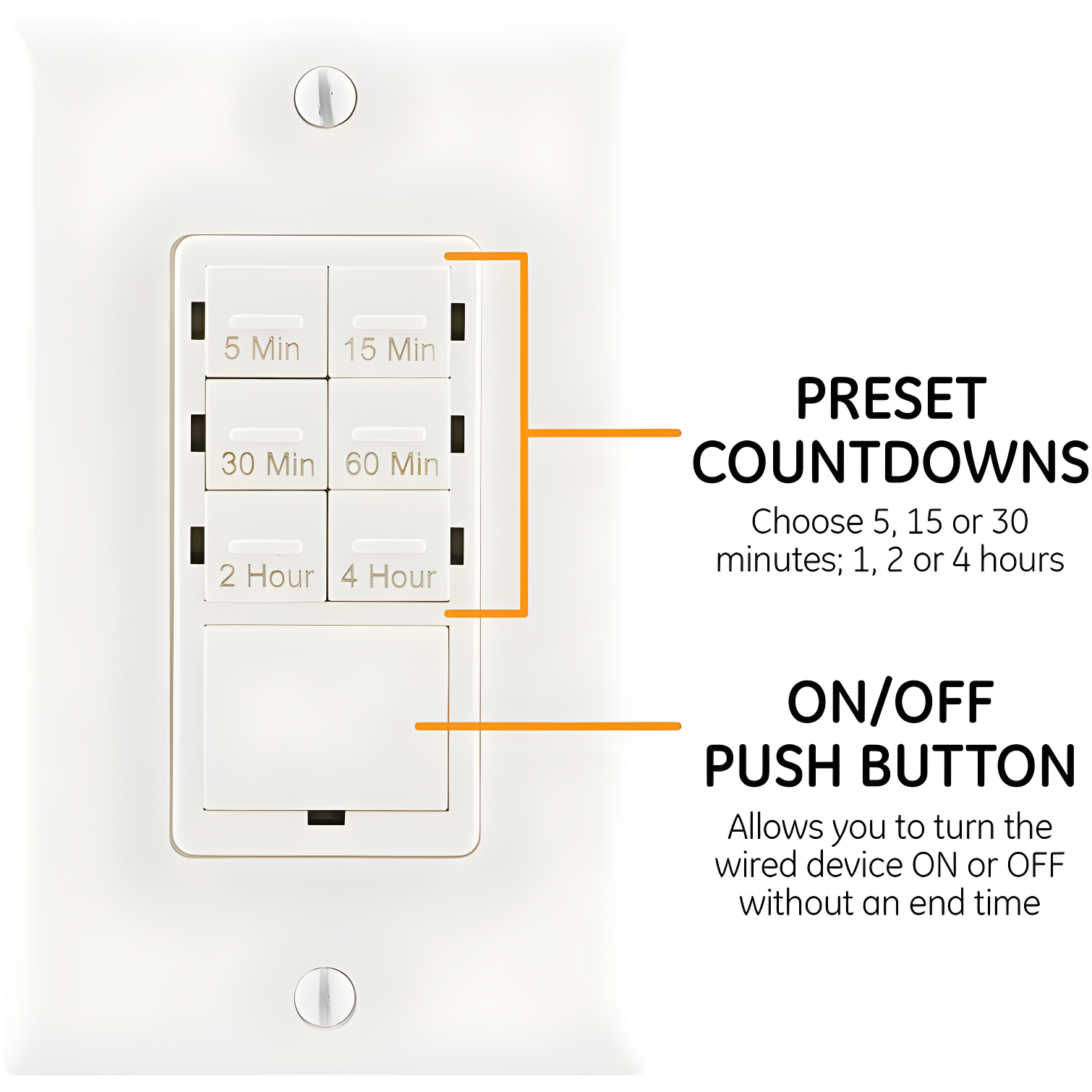 GE In-Wall 4-Hour Digital Countdown Timer
