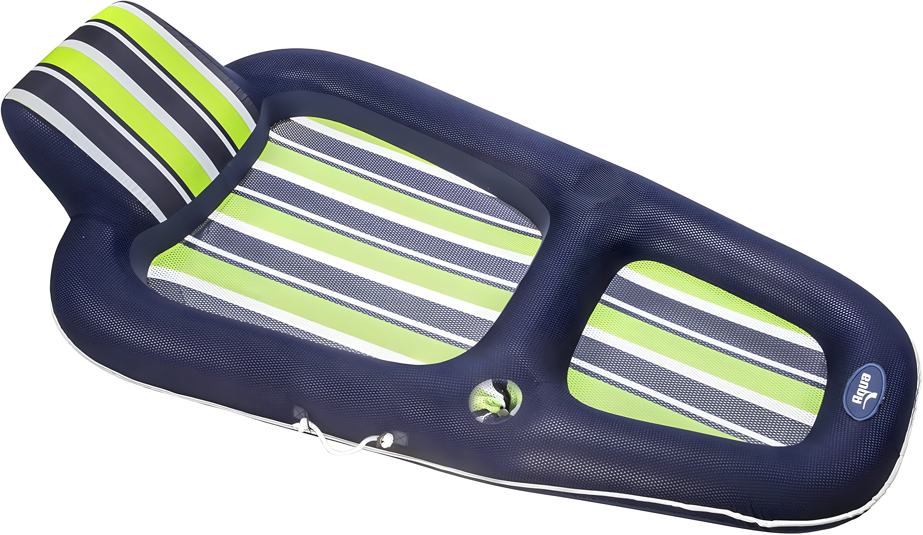 Extra Large Navy and Green Inflatable Pool Lounger
