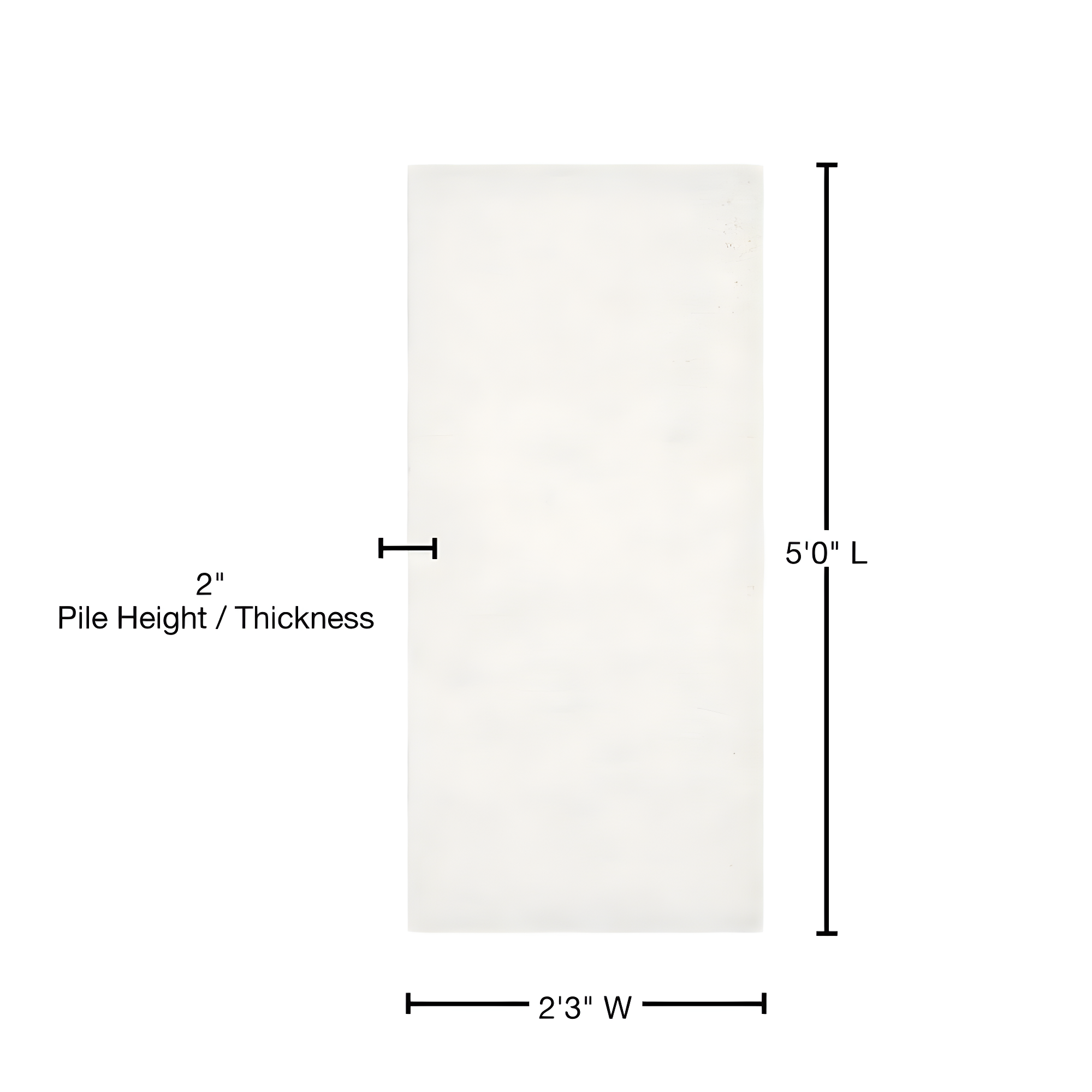 Shag SG151 Power Loomed Indoor Accent Rug - White - 2'3"x5' - Safavieh.
