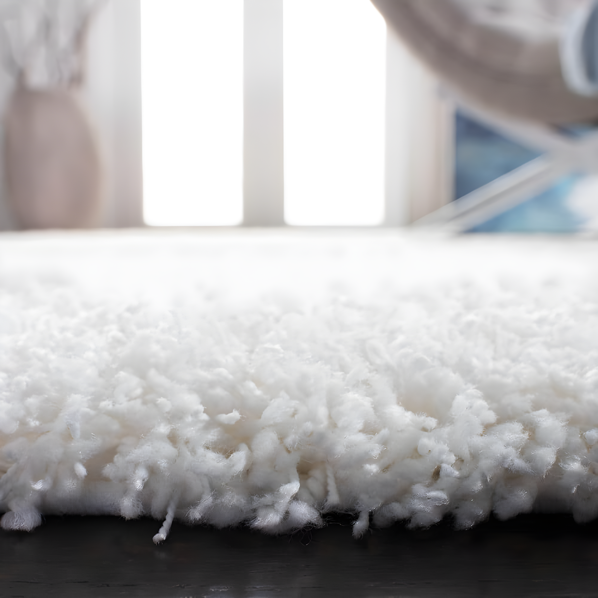 Shag SG151 Power Loomed Indoor Accent Rug - White - 2'3"x5' - Safavieh.