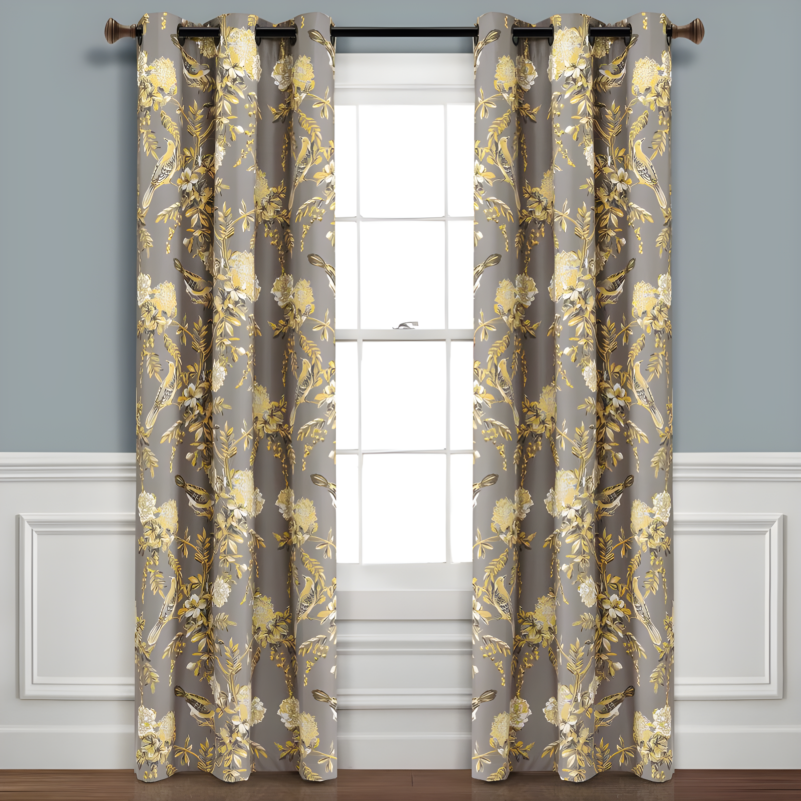 Lush Decor Foreston Floral Max Blackout Thermal Curtain Panels (Set of 2)