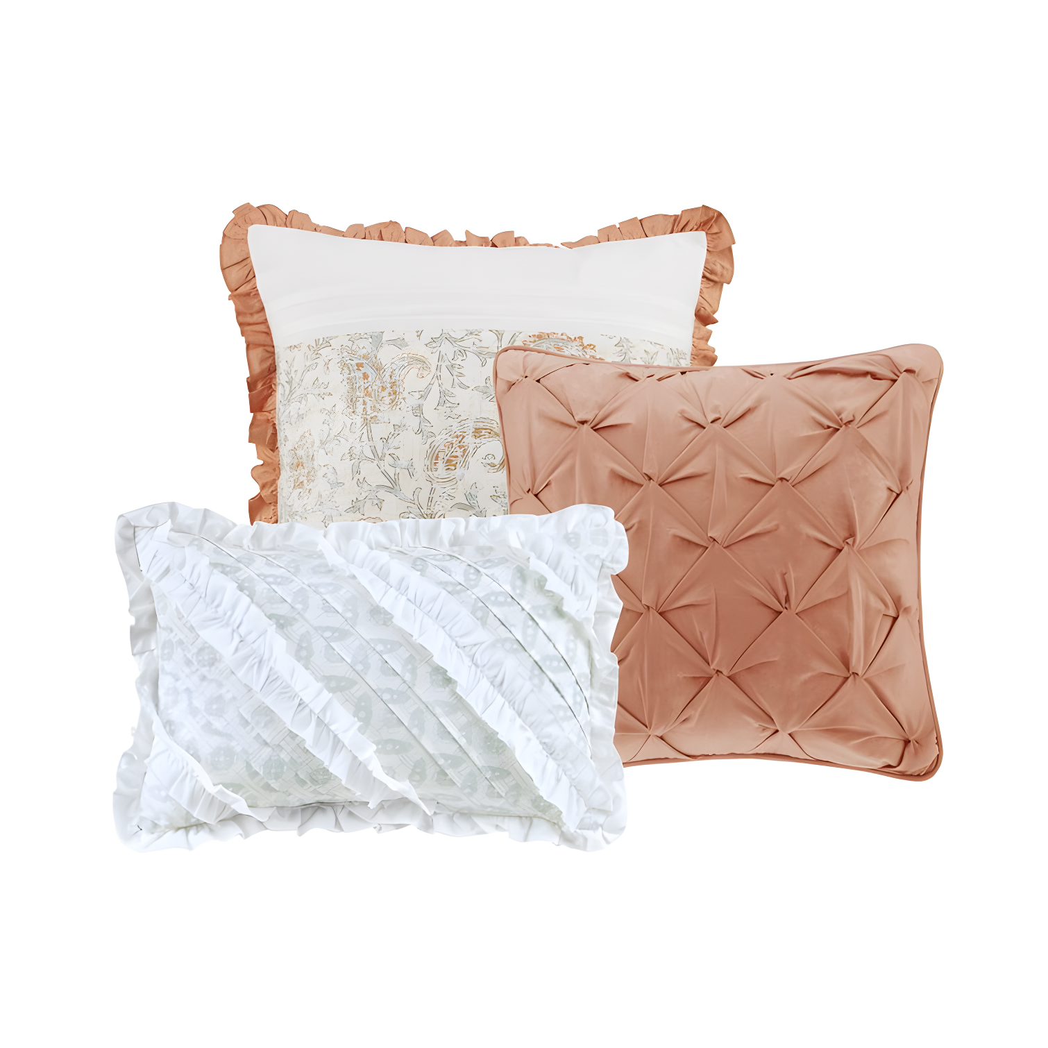 Madison Park Dawn 6 Piece Cotton Percale Quilt Set with Throw Pillows