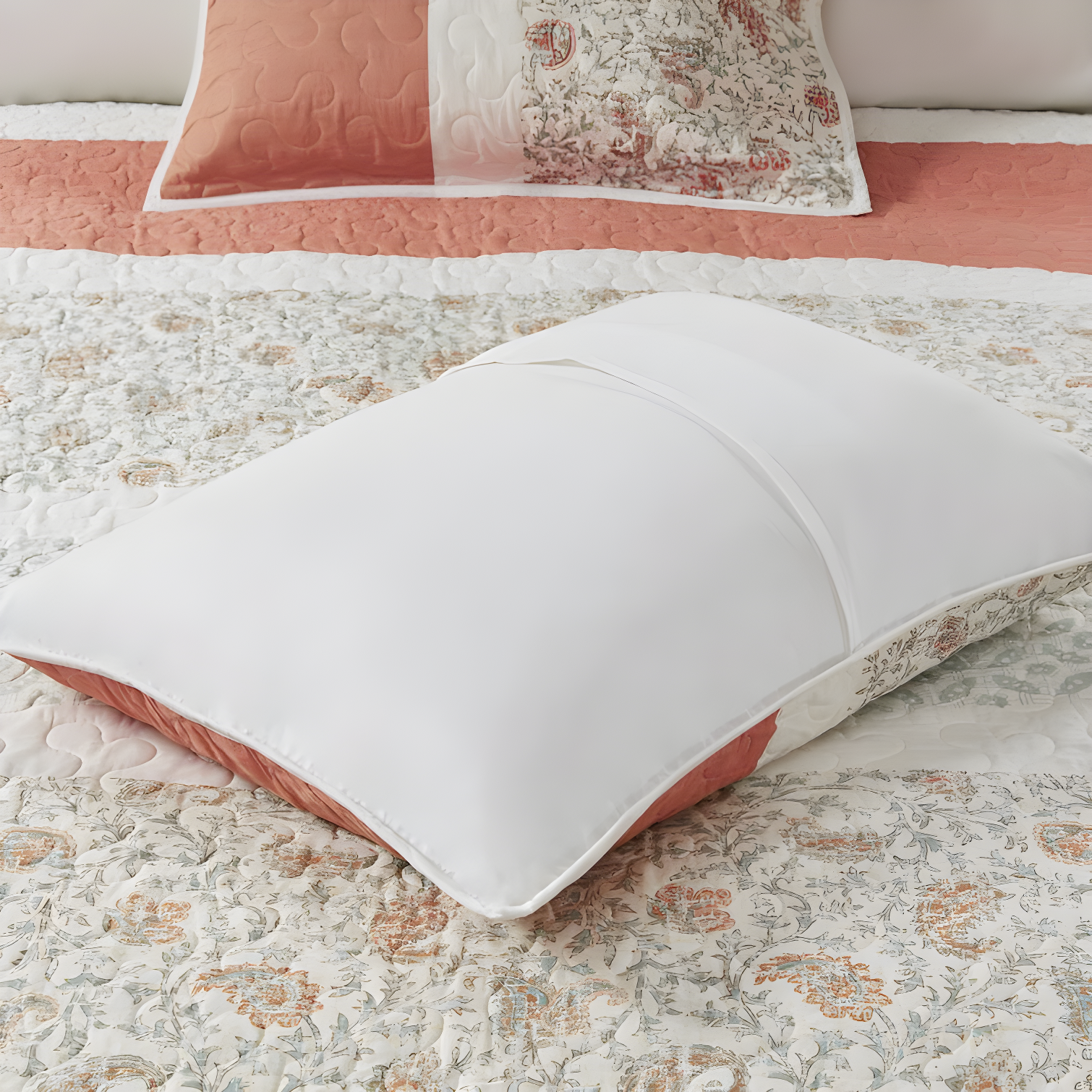 Madison Park Dawn 6 Piece Cotton Percale Quilt Set with Throw Pillows