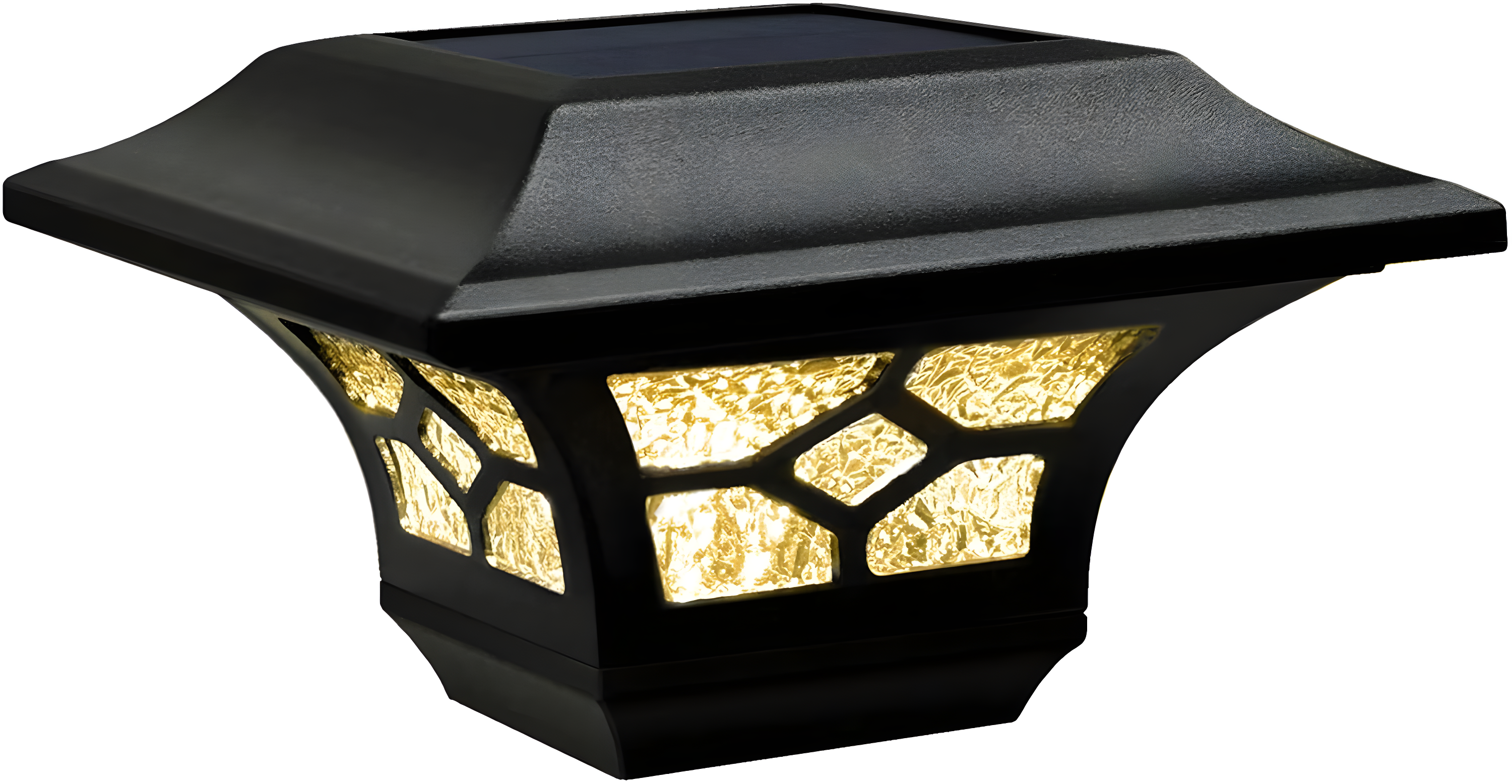 Classy Caps Low Voltage Integrated LED Aluuminum Fence Post Cap Light 2.5 In. X 2.5 In. with Base Adapter Included