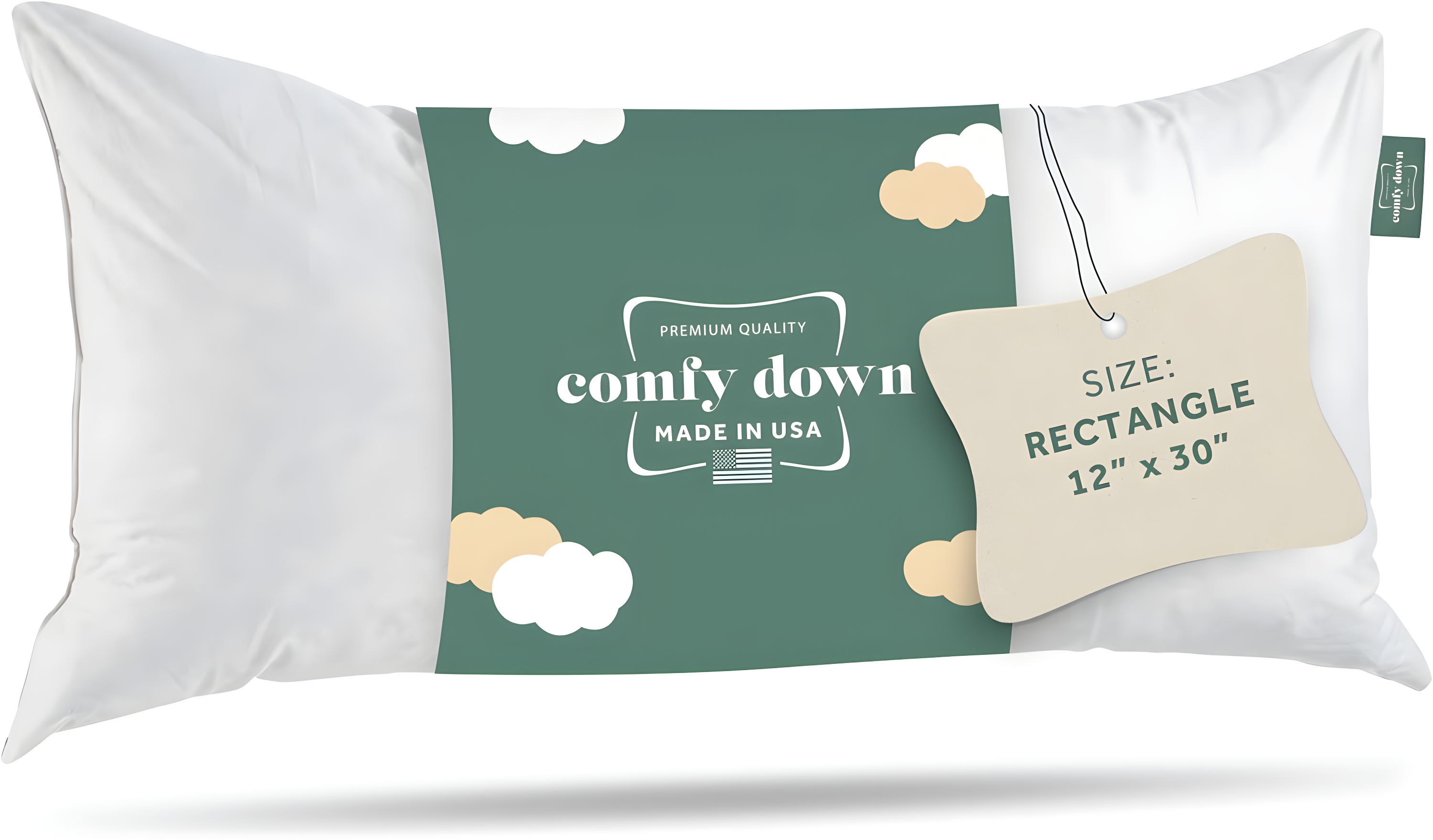 ComfyDown ComfyDown 95% Feather 5% Down Rectangle Decorative Pillow Insert Sham Stuffer