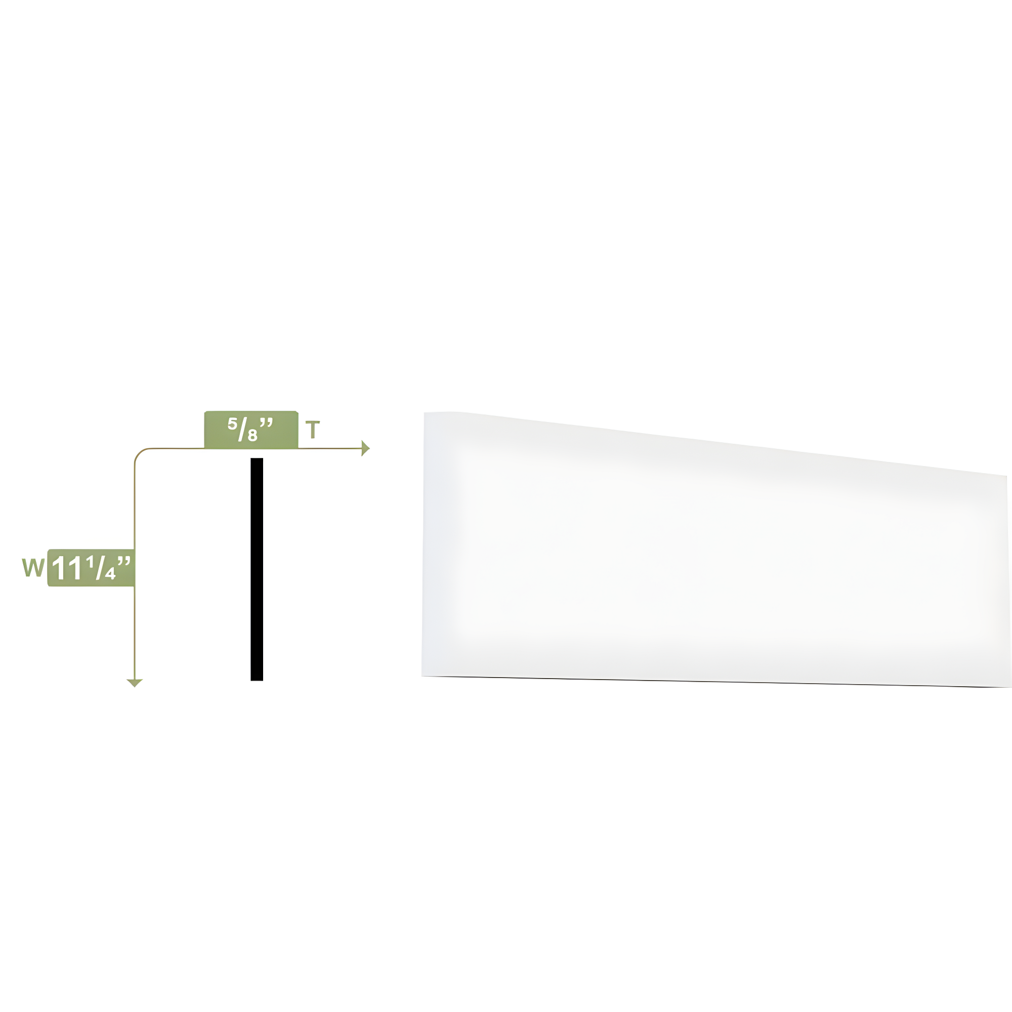 Ekena Millwork H 96'' W D Plastic Casing