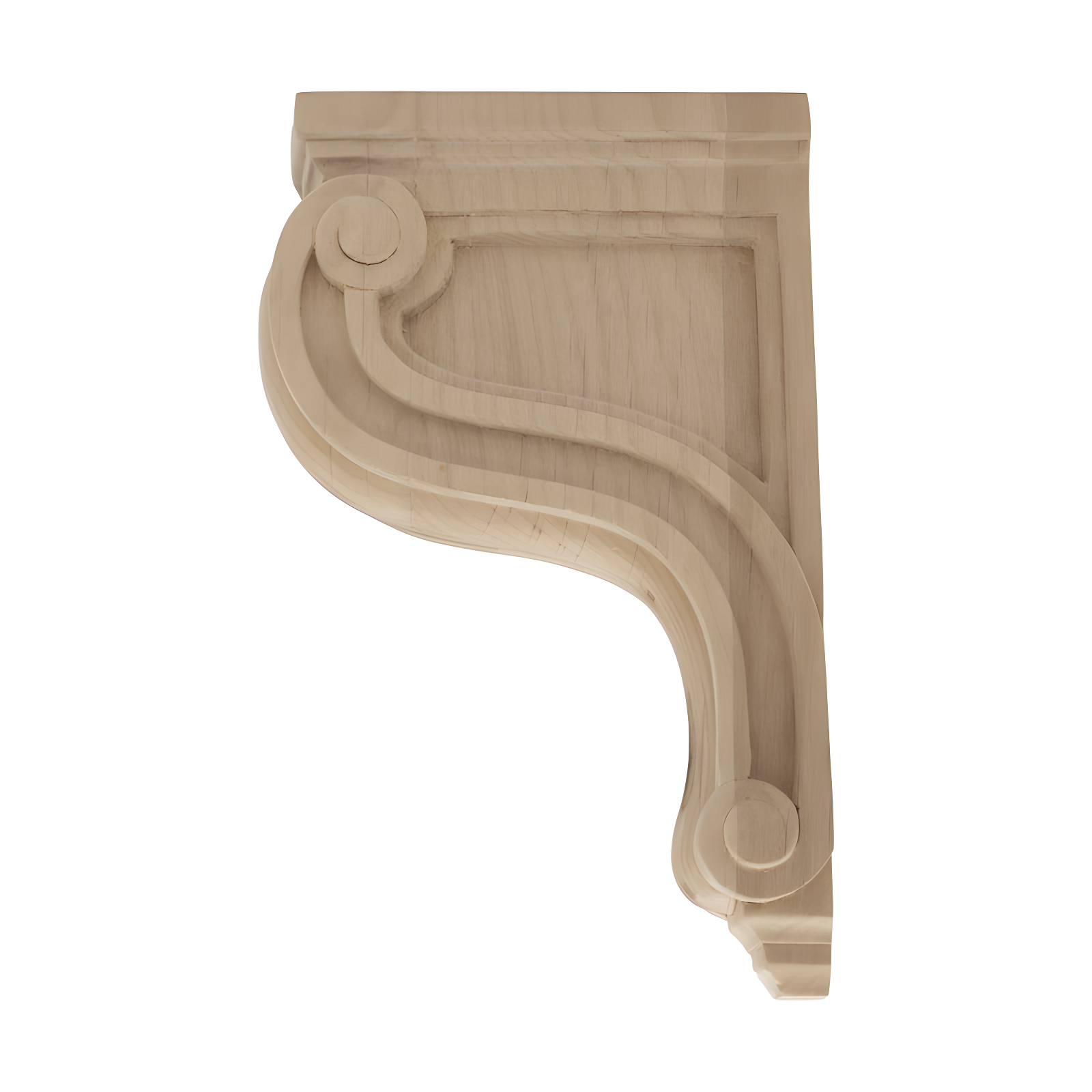 Architectural Products by Outwater L.L.C. 8 in x 2 in x 4-3/4 in Unfinished Small Solid Classic Traditional Plain Wood Corbel