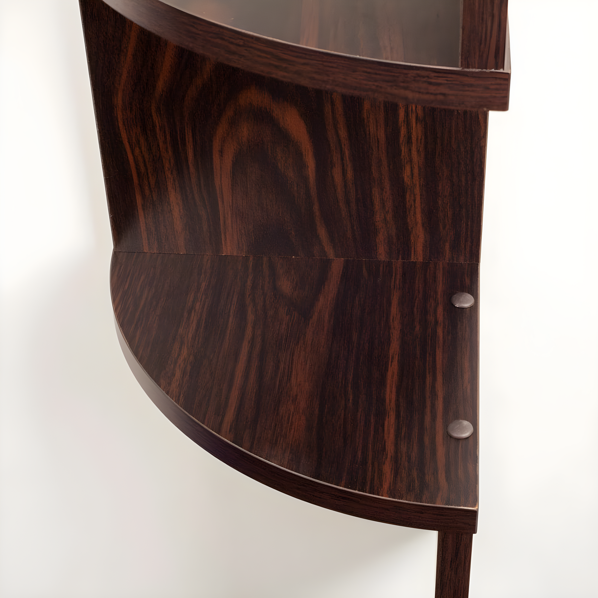 48.5" x 7.7" Zigzag Corner Shelf Walnut - Danya B.: Modern Laminated MDF, 5-Tier Floating Design