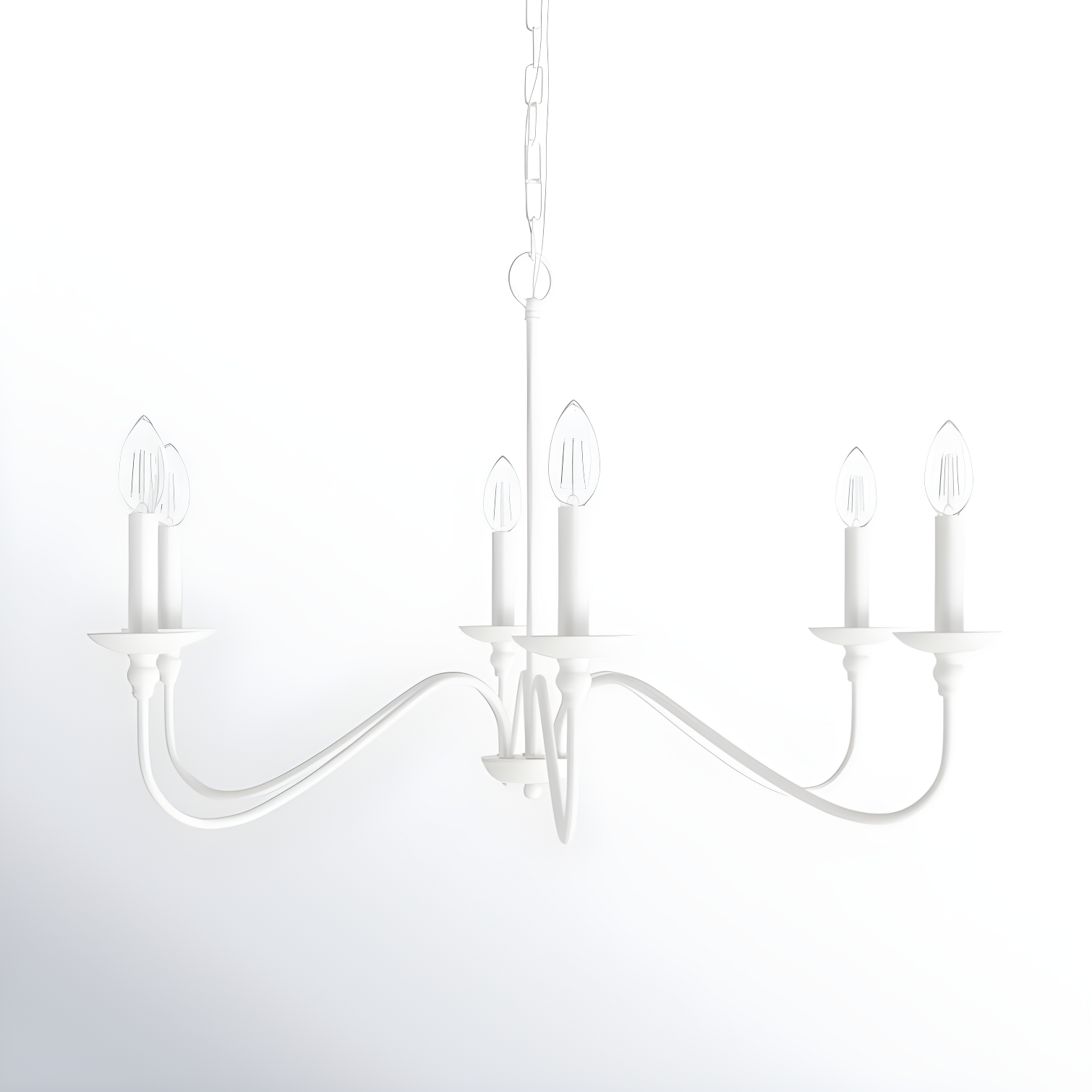 Ableton 6 Light Metal Dimmable Chandelier