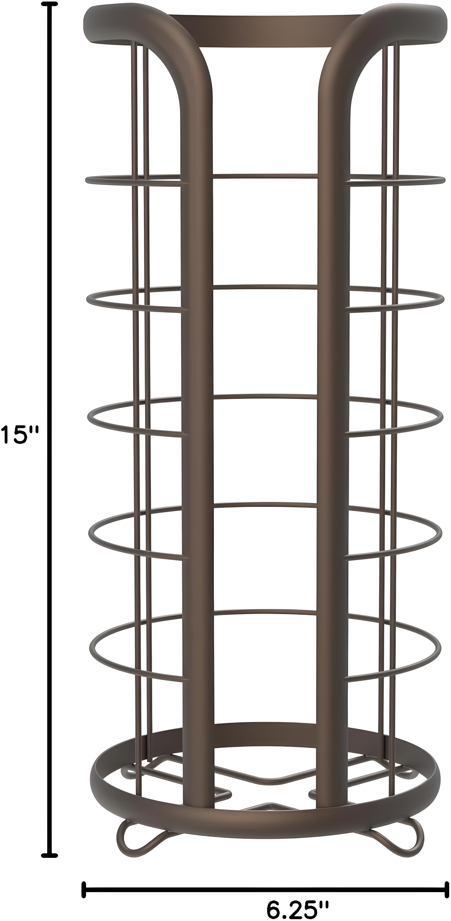 BROOKSTONE, Bronze Toilet Paper Holder, Freestanding Bathroom Tissue Organizer, Minimalistic Storage Solution, Modern & Stylish Design [Holds MEGA Rolls]