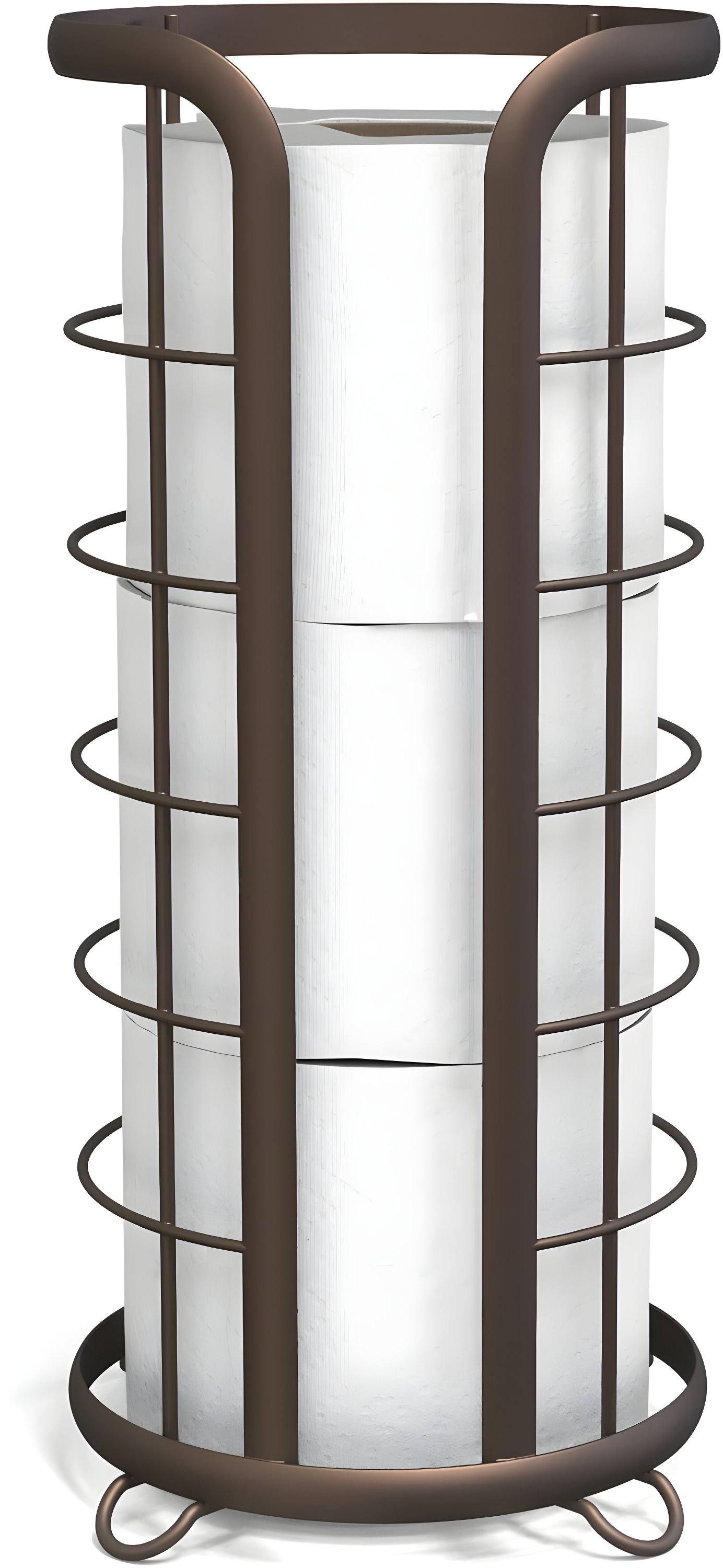 BROOKSTONE, Bronze Toilet Paper Holder, Freestanding Bathroom Tissue Organizer, Minimalistic Storage Solution, Modern & Stylish Design [Holds MEGA Rolls]