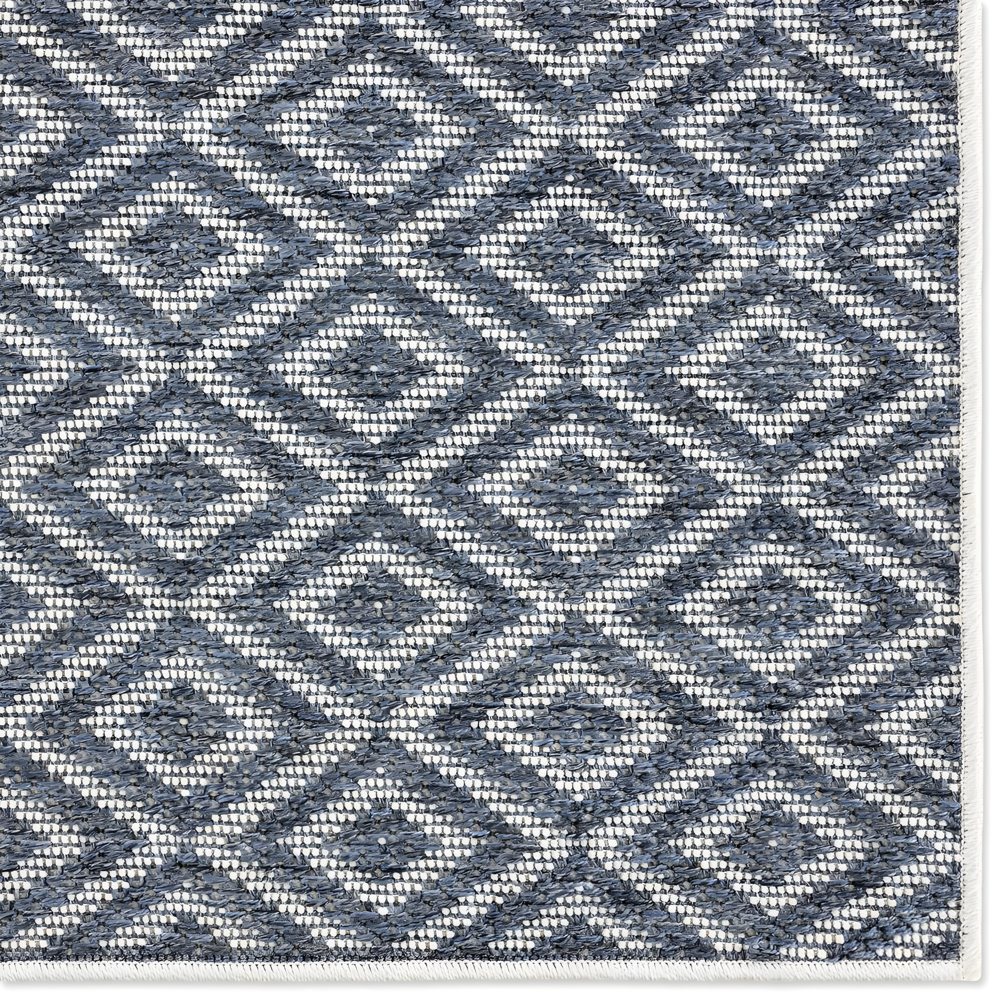 7'10" x 10'2" Tripoli Lydia Indoor/Outdoor Rug Denim/Cream - Home Dynamix: UV & Stain Resistant, Woven